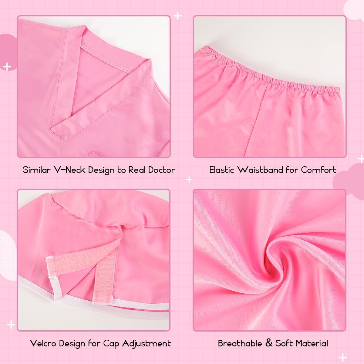 Disfraz de Doctor Meland para Niñas 5-6 Años con Bata y Estetoscopio