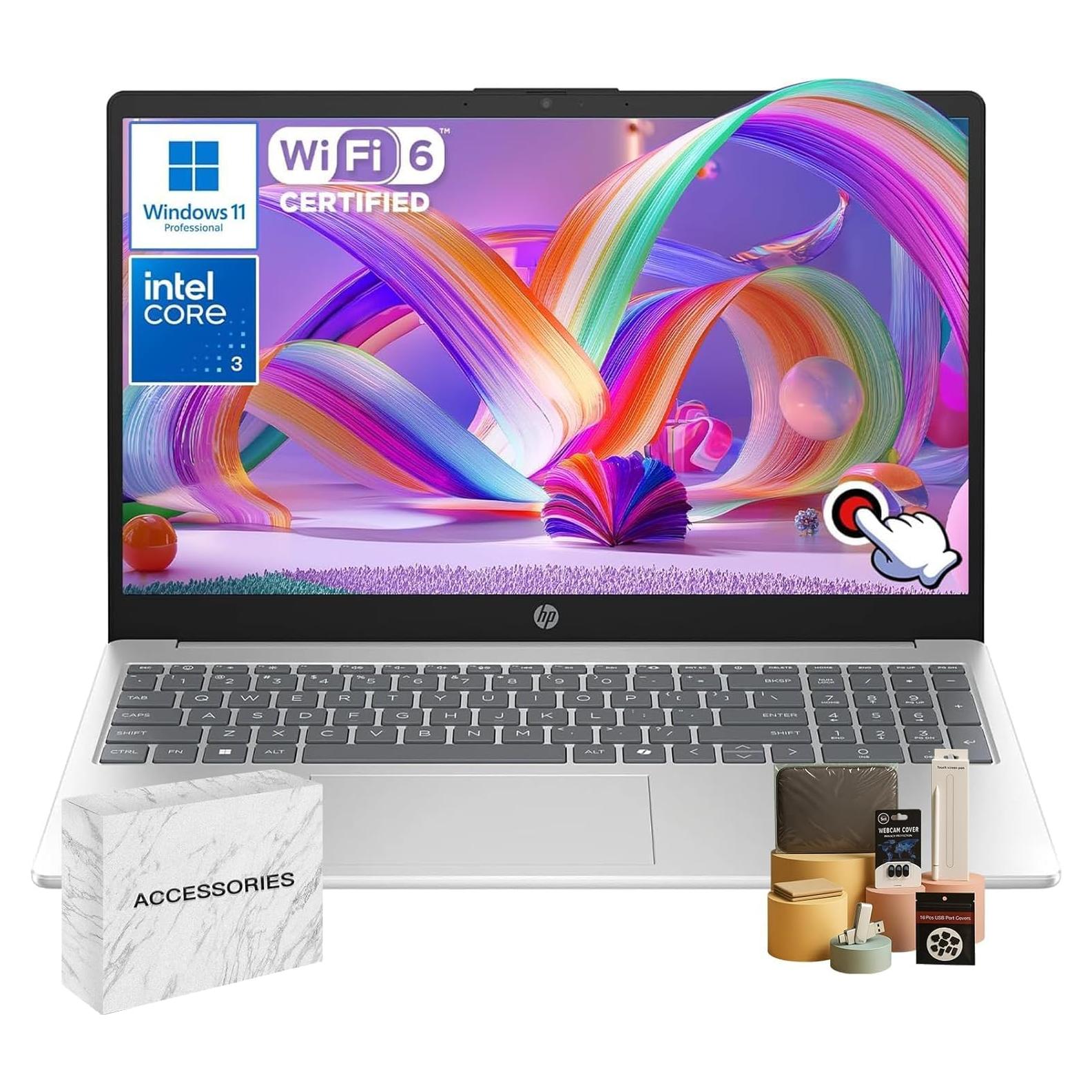 Laptop HP 15.6" Táctil - Intel i3-1315U, 64GB RAM, 2TB SSD