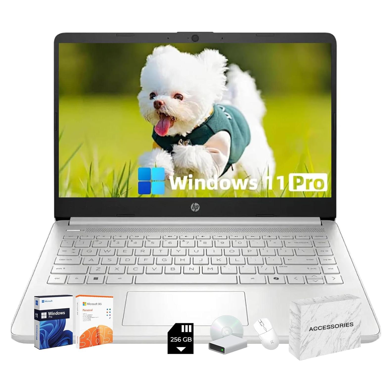 Laptop HP 14" Intel N150 16GB RAM 384GB Almacenamiento Plata
