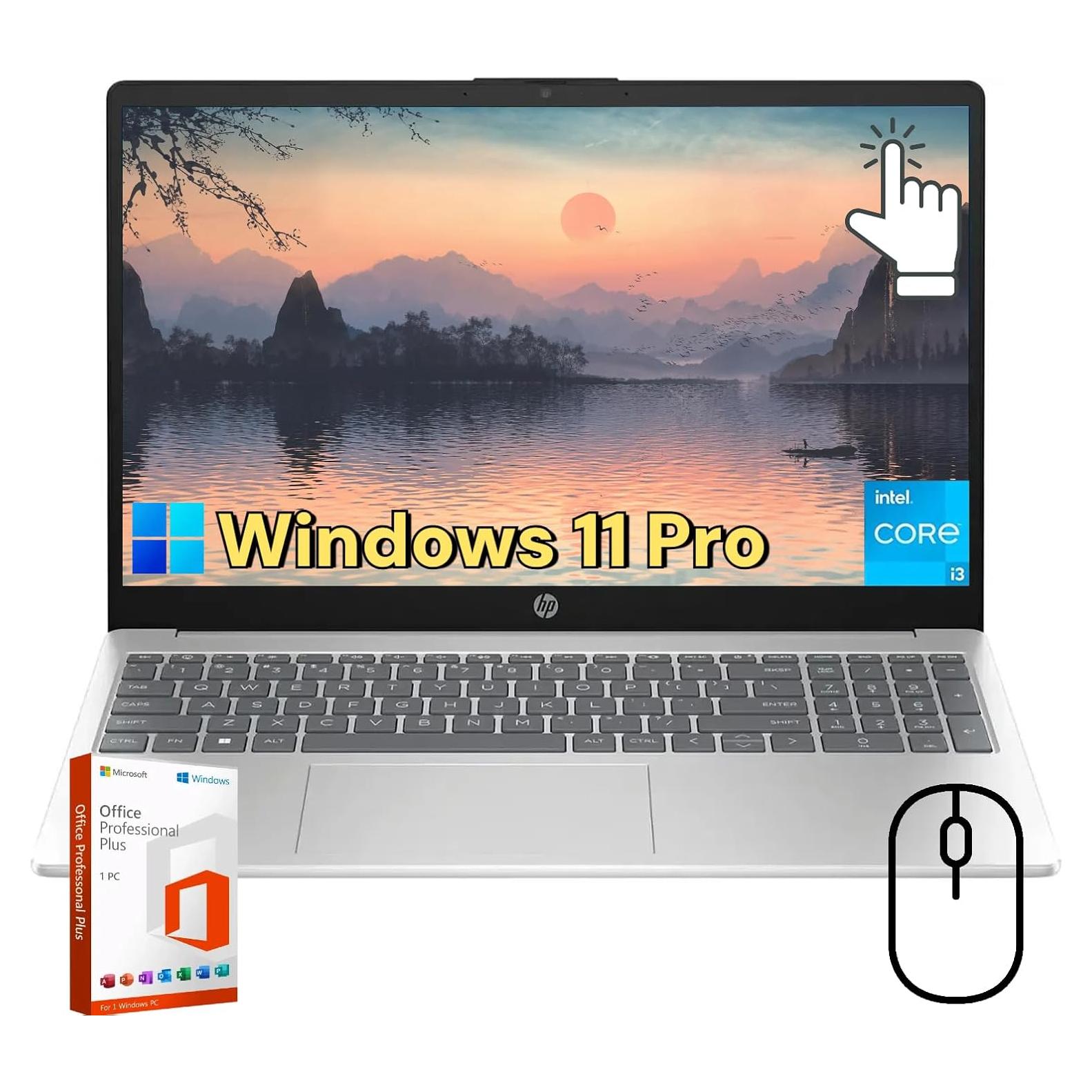 Laptop HP 15.6" Táctil Intel Core i3-1215U 16GB RAM 512GB SSD