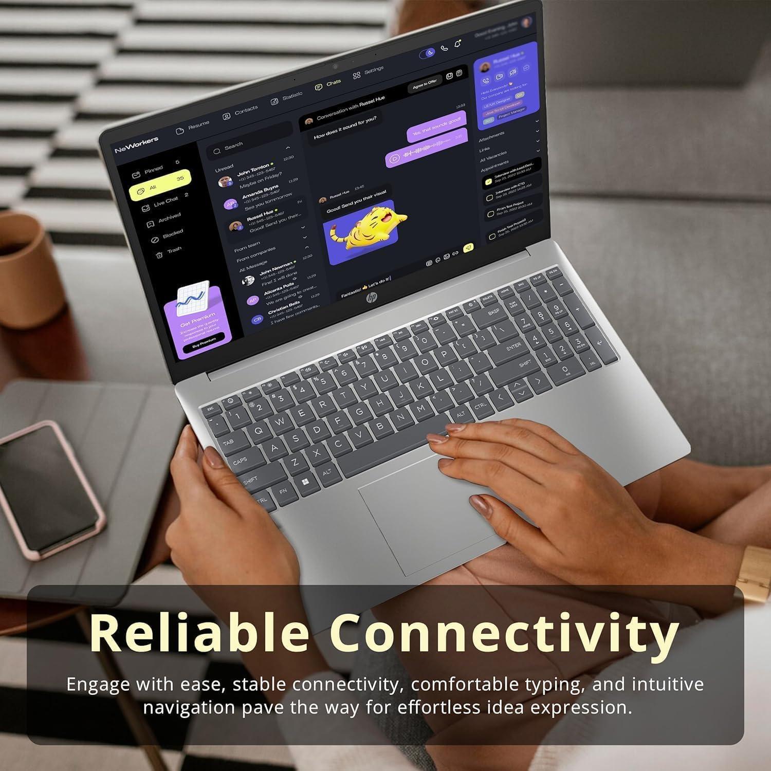 Laptop HP 15.6" Táctil Intel Core i3-1215U 16GB RAM 512GB SSD