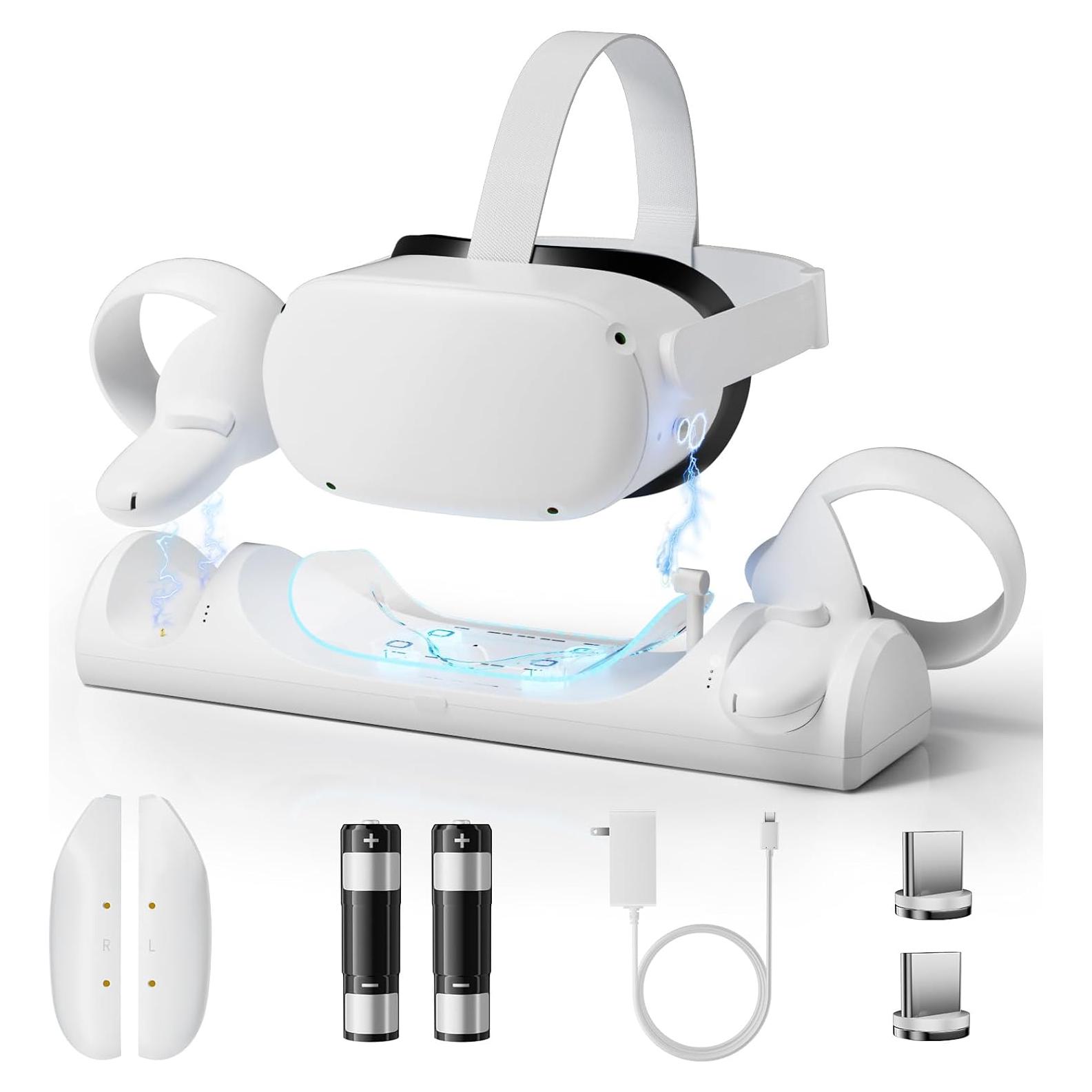 Base de Carga Magnética para Meta Quest 2 - Carga Rápida 2000mAh