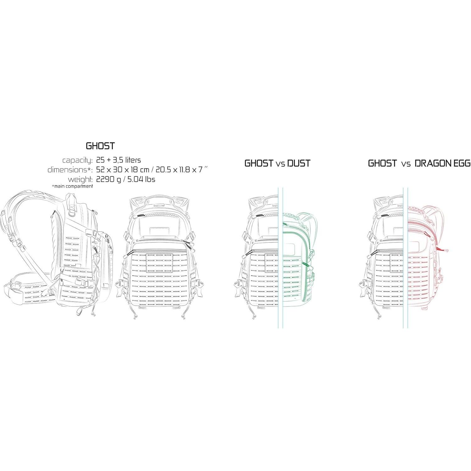 Mochila Táctica Ghost Mk II Acci&oacute;n Directa 31L Verde Ranger