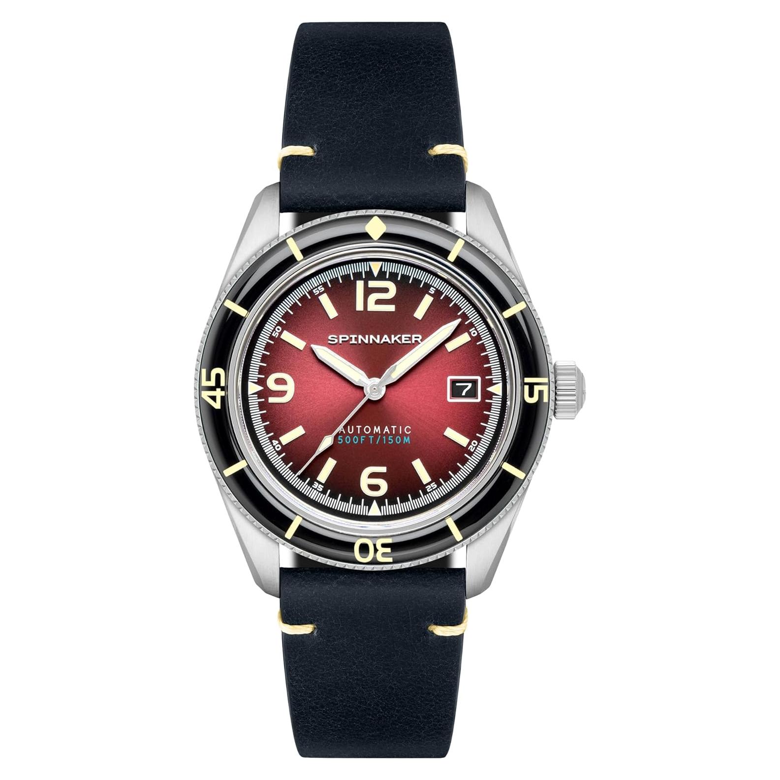Reloj de buceo automático Spinnaker Fleuss 43mm acero rojo