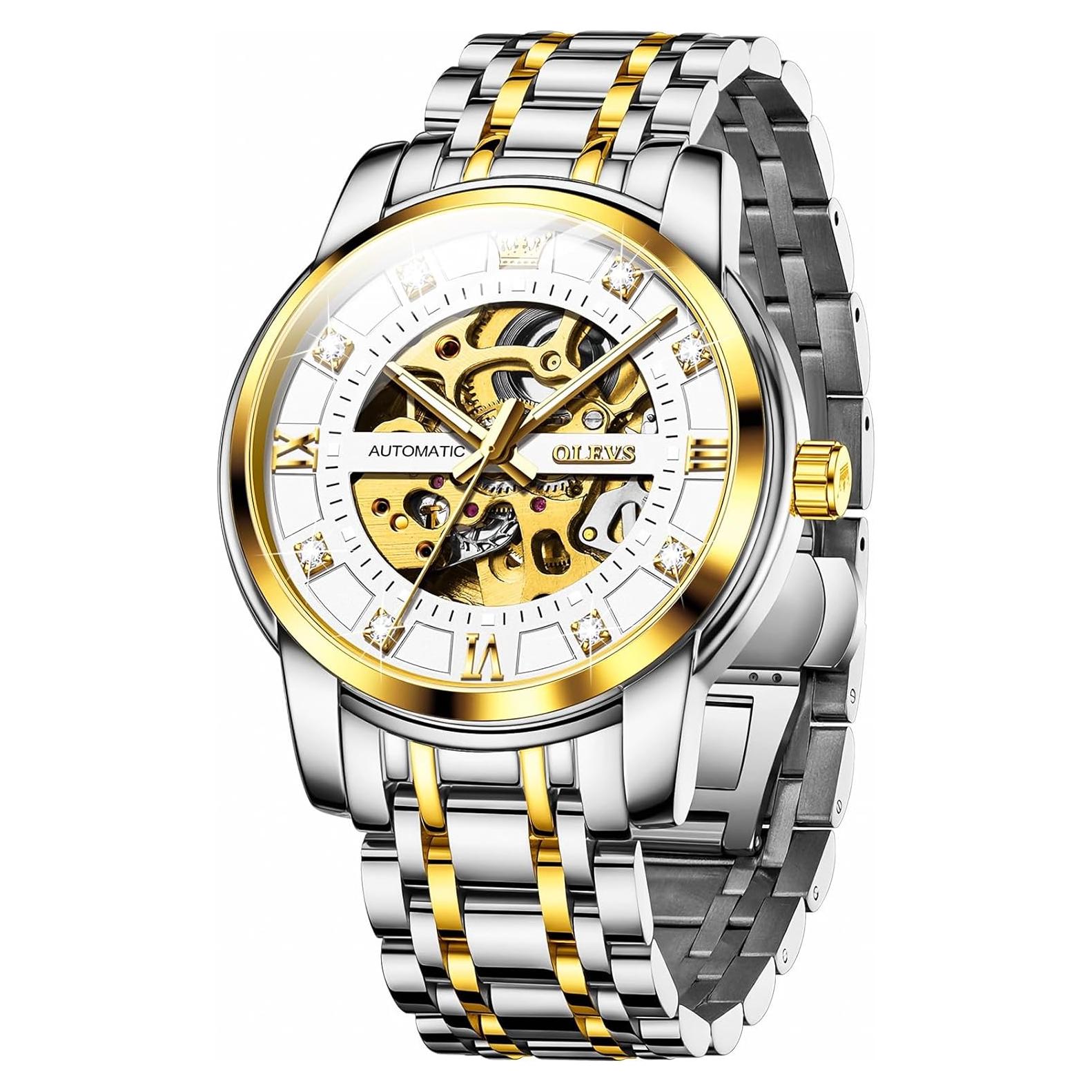 Reloj Automático OLEVS para Hombre Esqueleto Lujo 30m