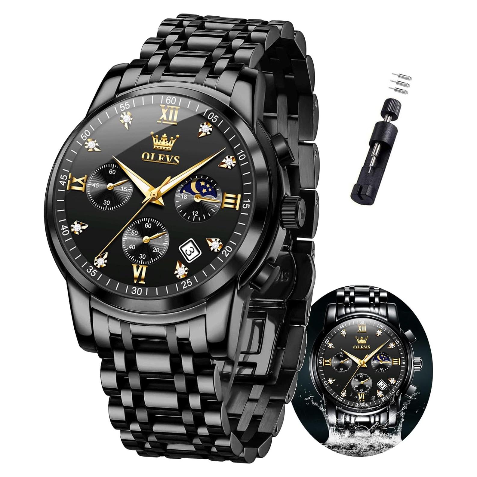 Reloj OLEVS Hombre Analógico Cuarzo Acero Inoxidable 42mm