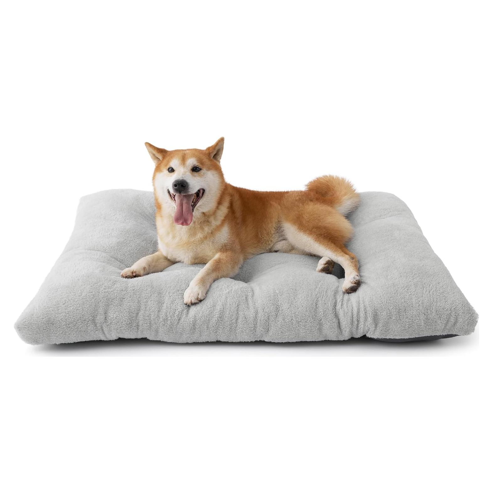 Cama para Perros Bedsure Grande Lavable 88.9x58.4cm Gris