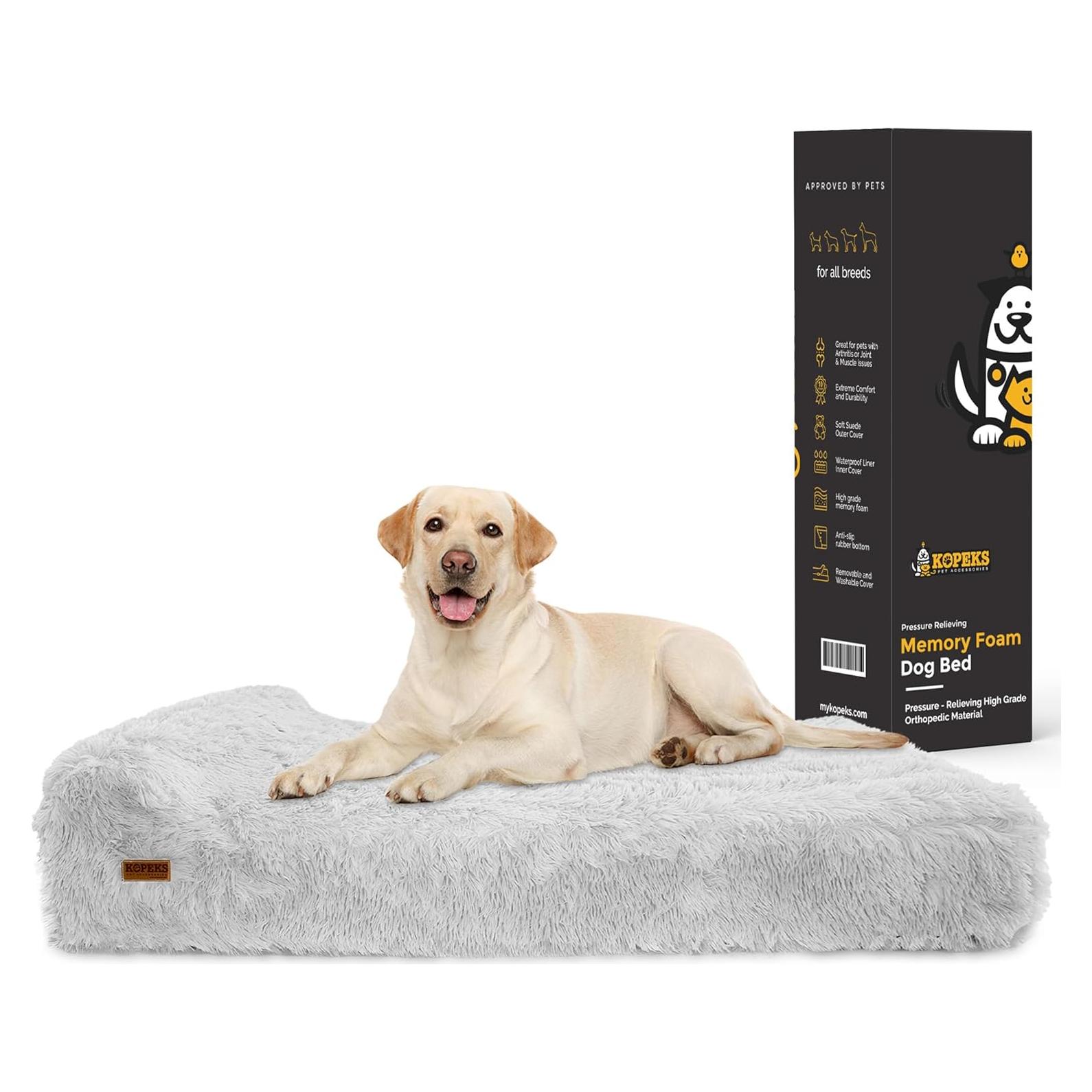 Cama para Perros KOPEKS XL Ortopédica Espuma Viscoelástica 127x86cm