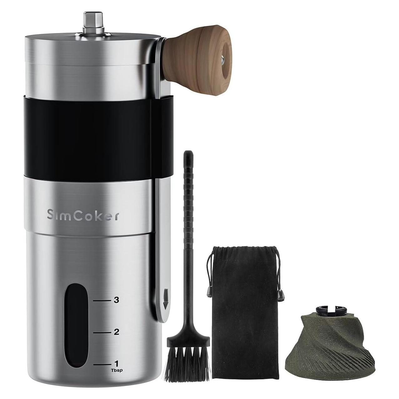 Molino de Café Manual SimCoker Acero Inoxidable 300g