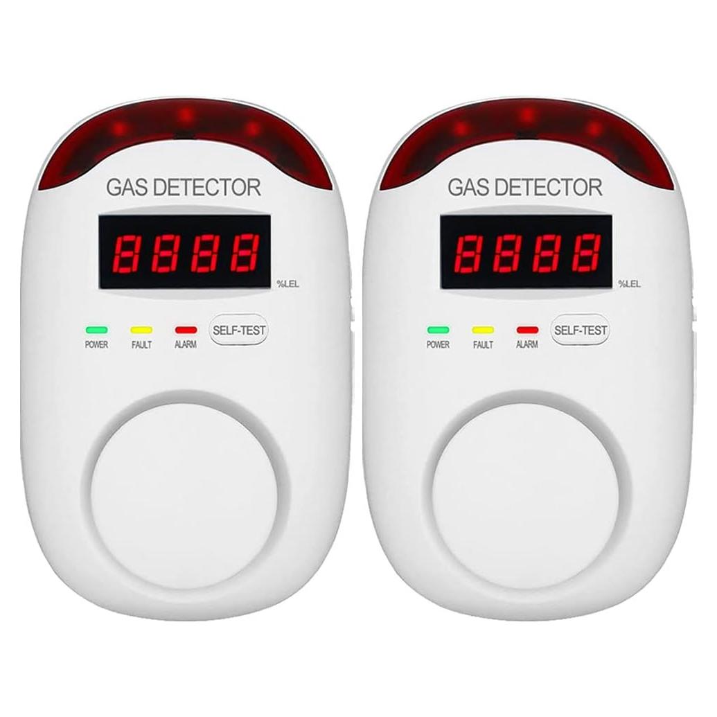 Detector de Gas Natural KH Alert WA886 Alarma Doble 220V