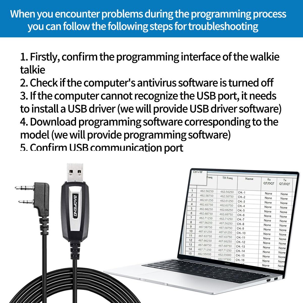 Cable de Programación USB Baofeng CH340 para Radios UV-5R