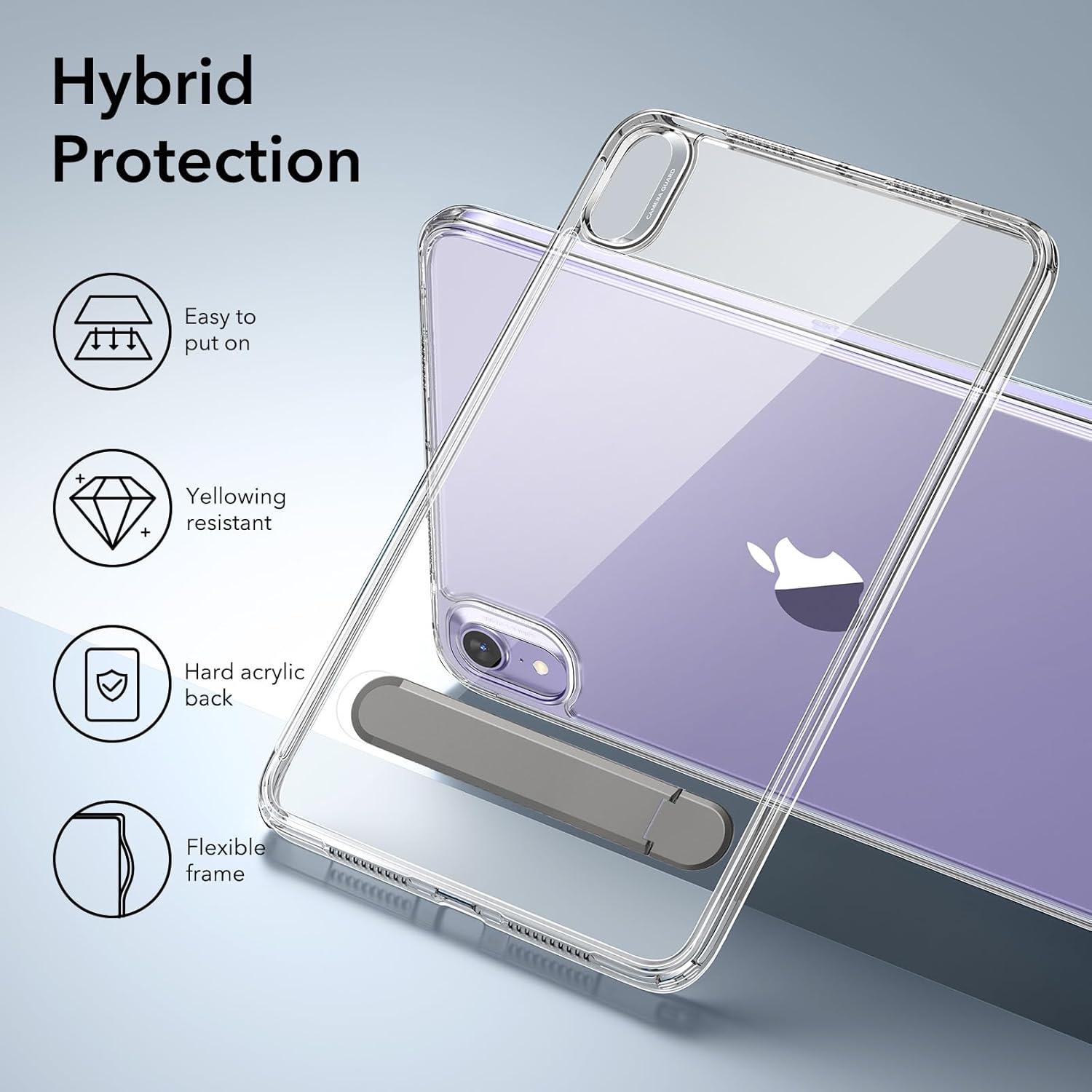 Funda ESR para iPad Mini 7/6 Transparente con Soporte