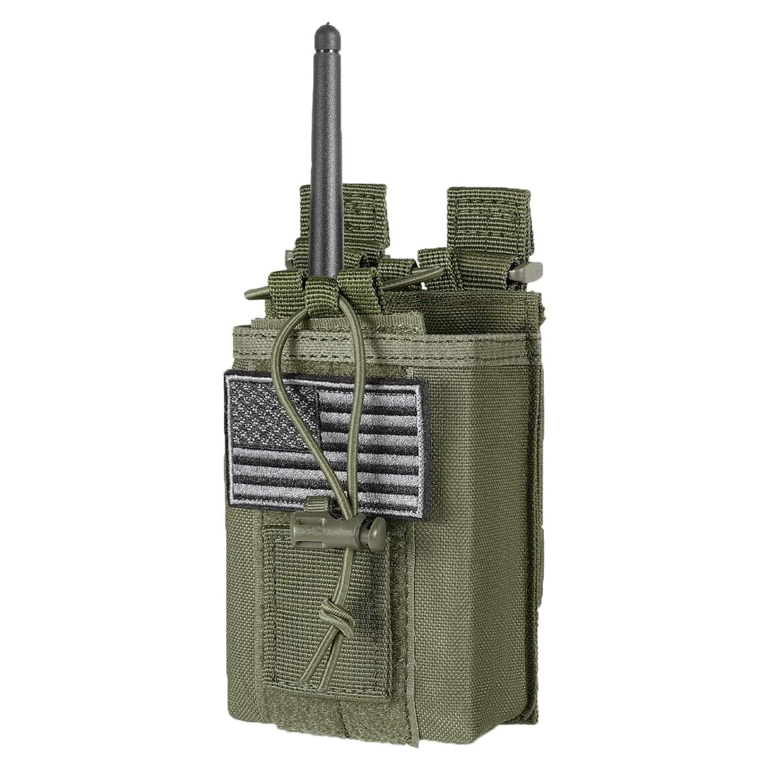 Soporte de Radio Táctico FRTKK Molle Verde Ejército 15x4.3cm