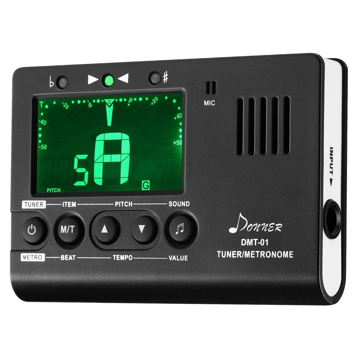 Afinador Metrónomo Digital Donner DMT-01 para Guitarra y Viento