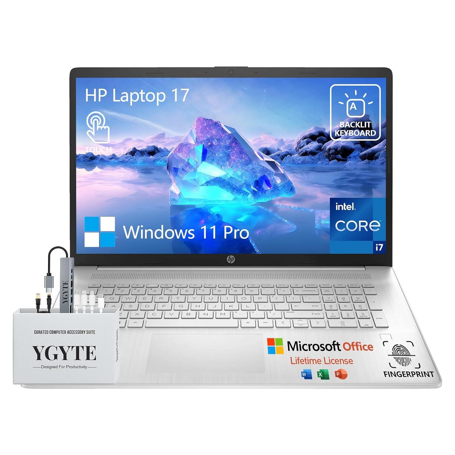 Laptop HP Essential 17.3" Táctil Intel i7 64GB RAM 2TB SSD