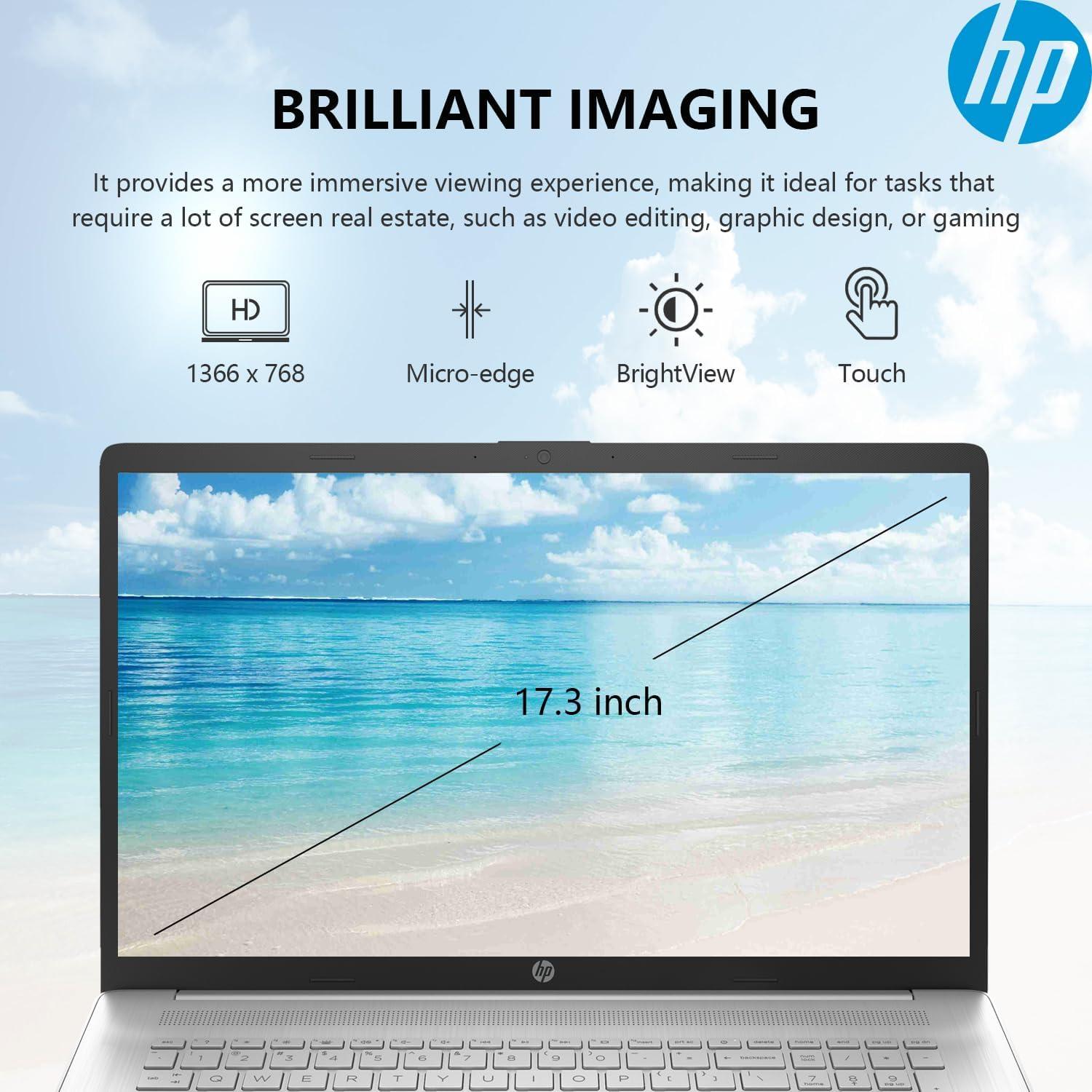 Laptop HP Essential 17.3" Táctil Intel i7 64GB RAM 2TB SSD