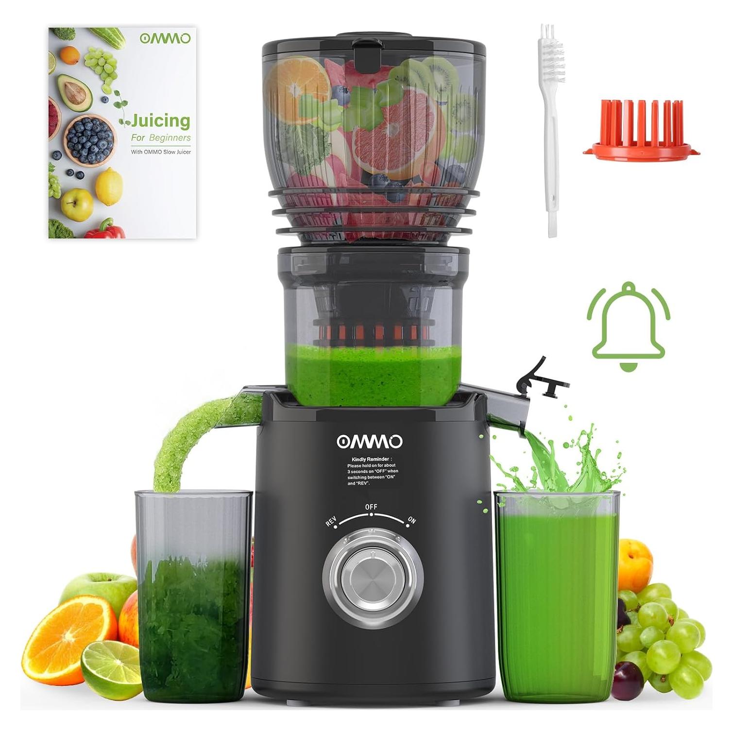 Exprimidor de Prensa Fría OMMO OM281 300W para Frutas y Verduras