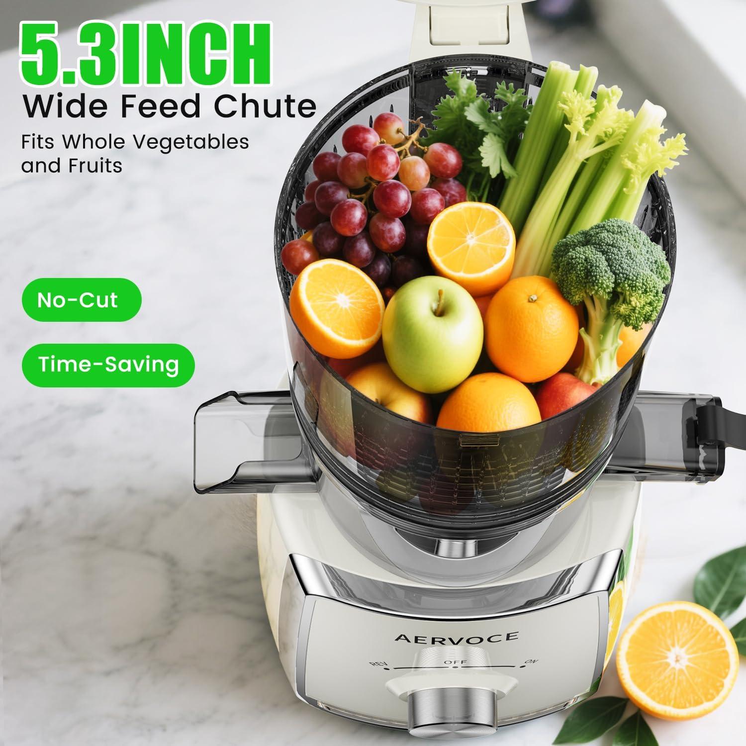 Exprimidor Masticador AERVOCE MP-802L 300W 1.6L Fácil Limpieza