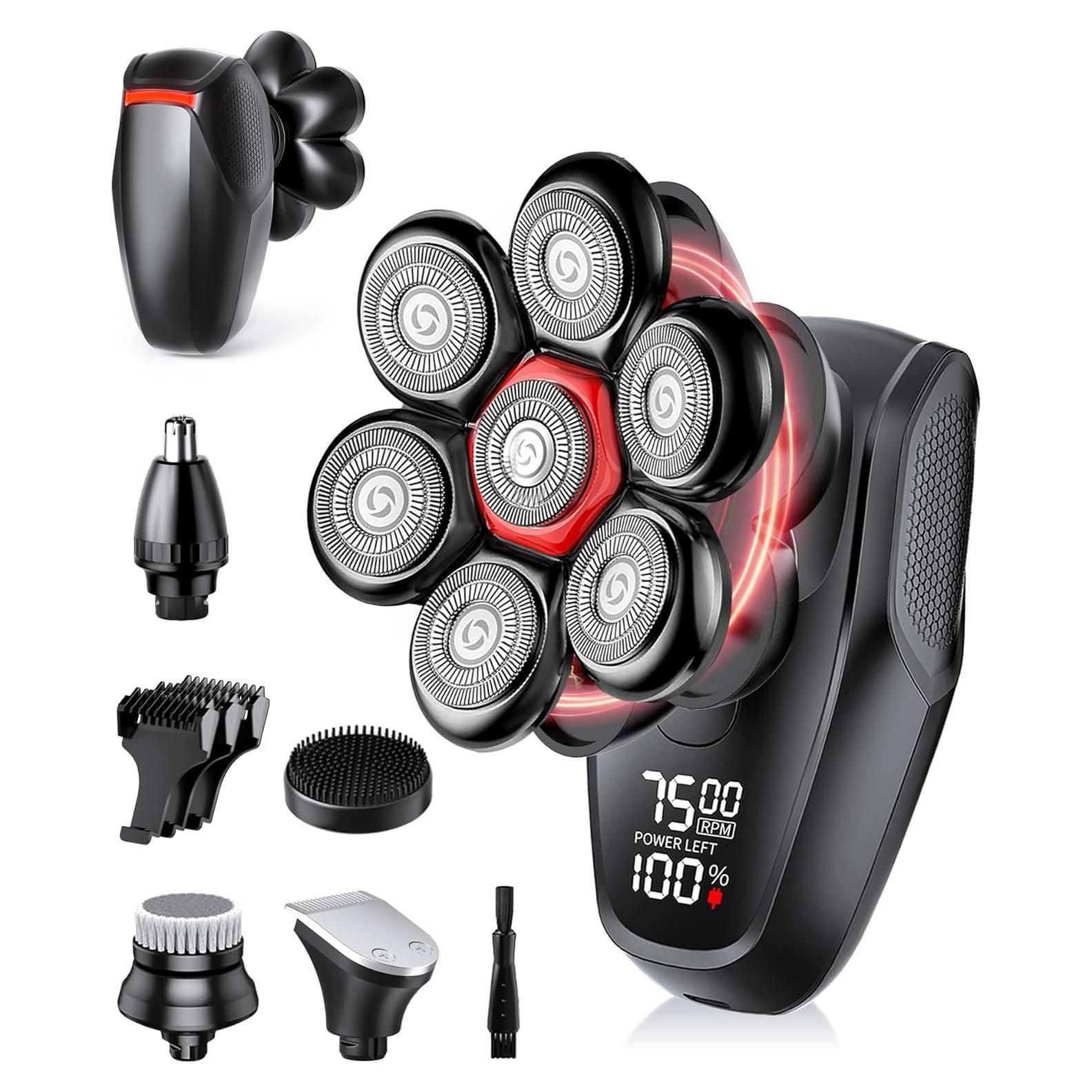 Afeitadora Eléctrica Rotativa 7D MALEGEBAZ Impermeable IPX8