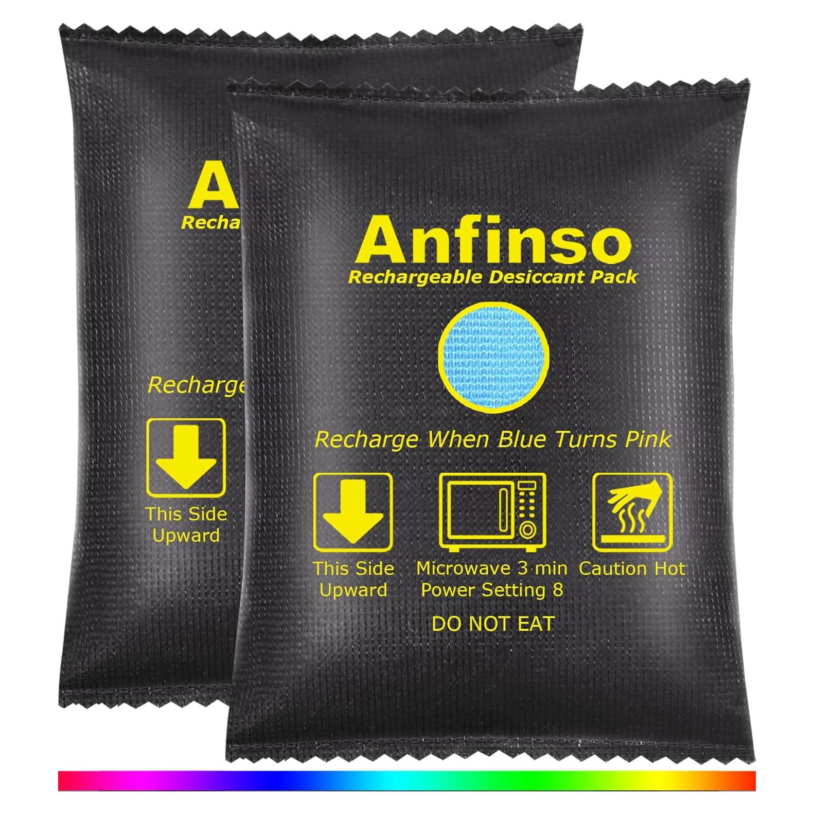 Deshumidificador Recargable Anfinso 2x300g Gel Silica