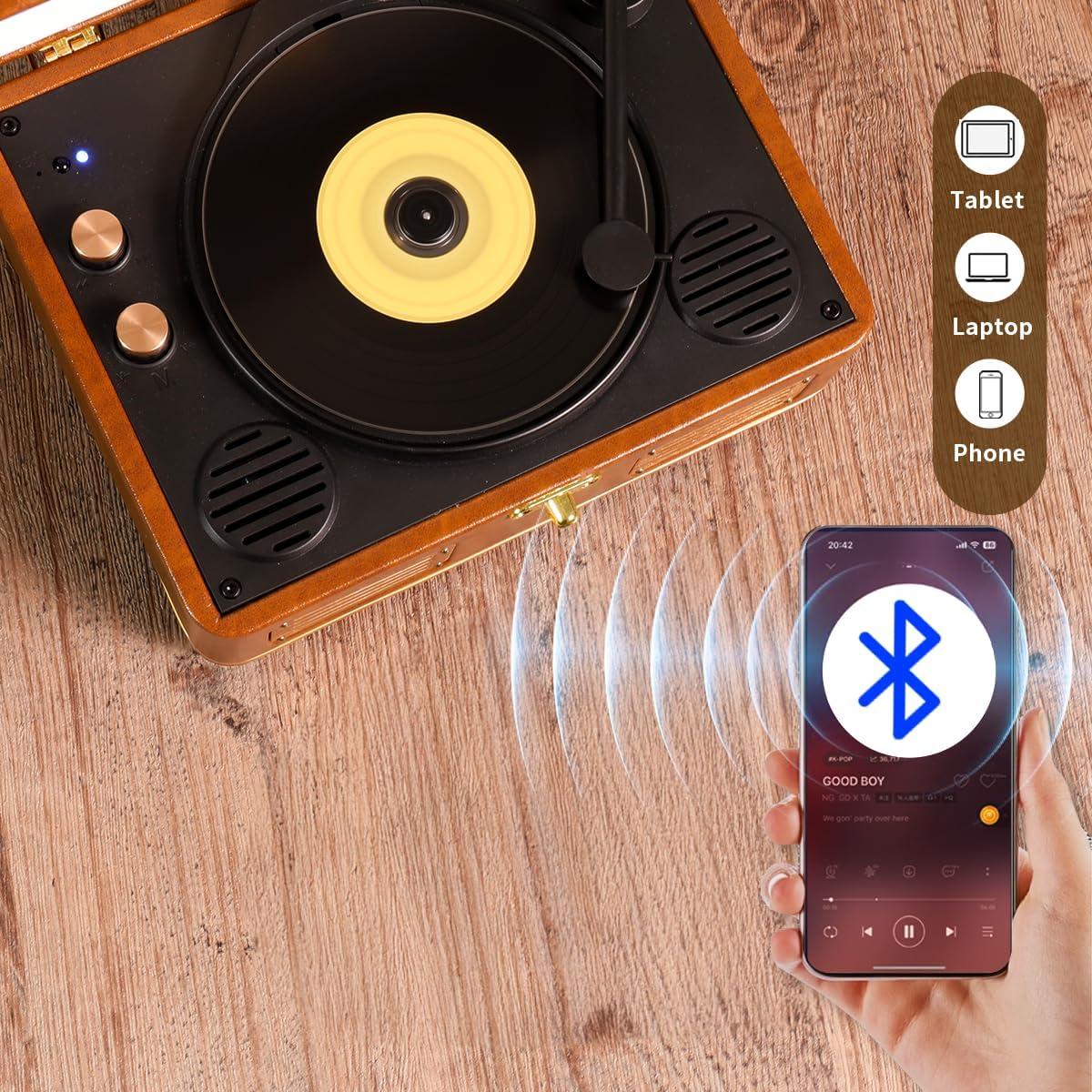 Reproductor de CD portátil MANAYO 1966 Bluetooth 20.32x15.21cm