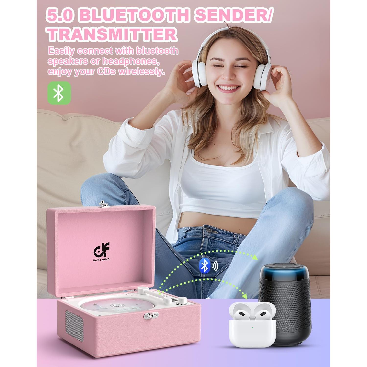 Reproductor de CD Bluetooth DANFI AUDIO DF-003 Rosa