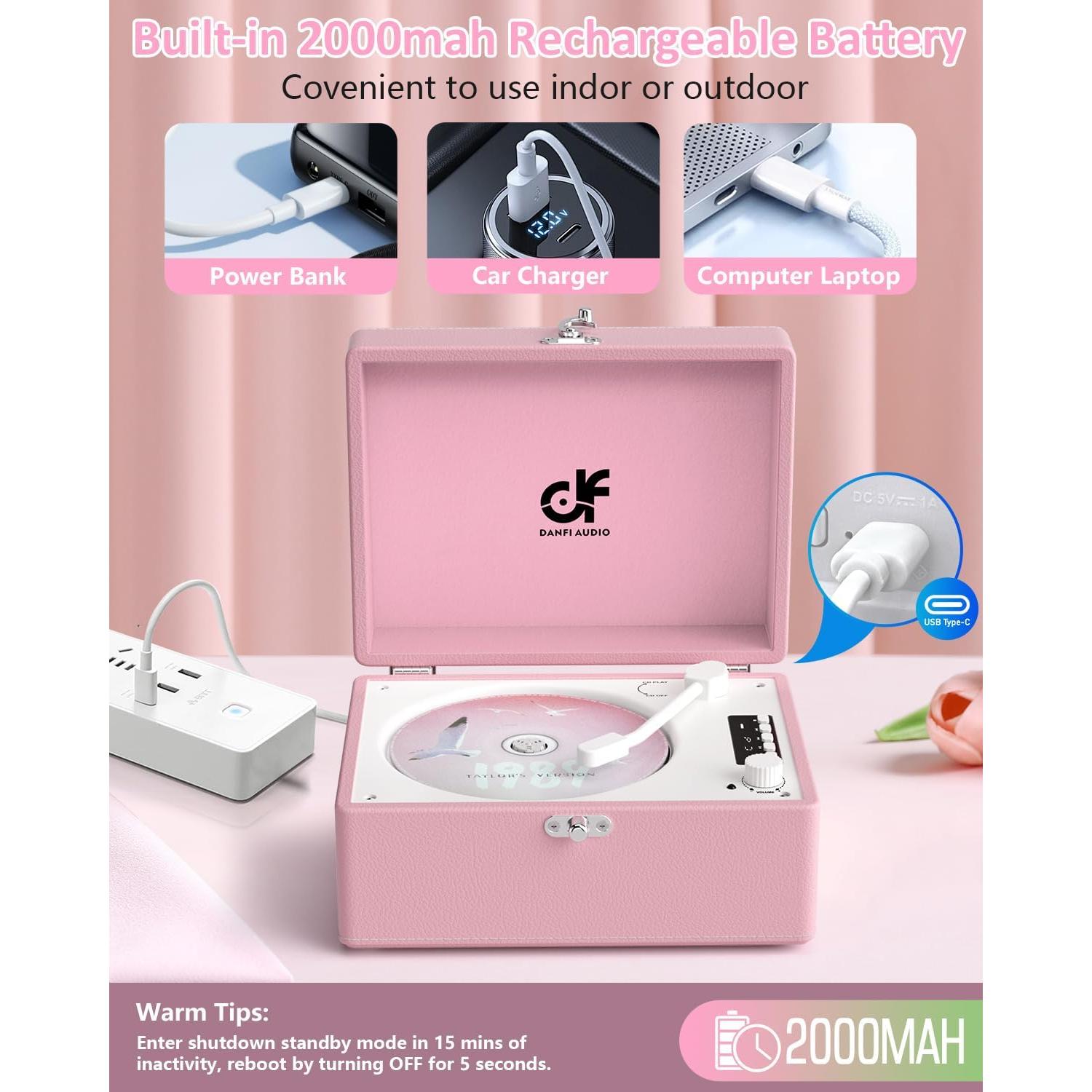 Reproductor de CD Bluetooth DANFI AUDIO DF-003 Rosa