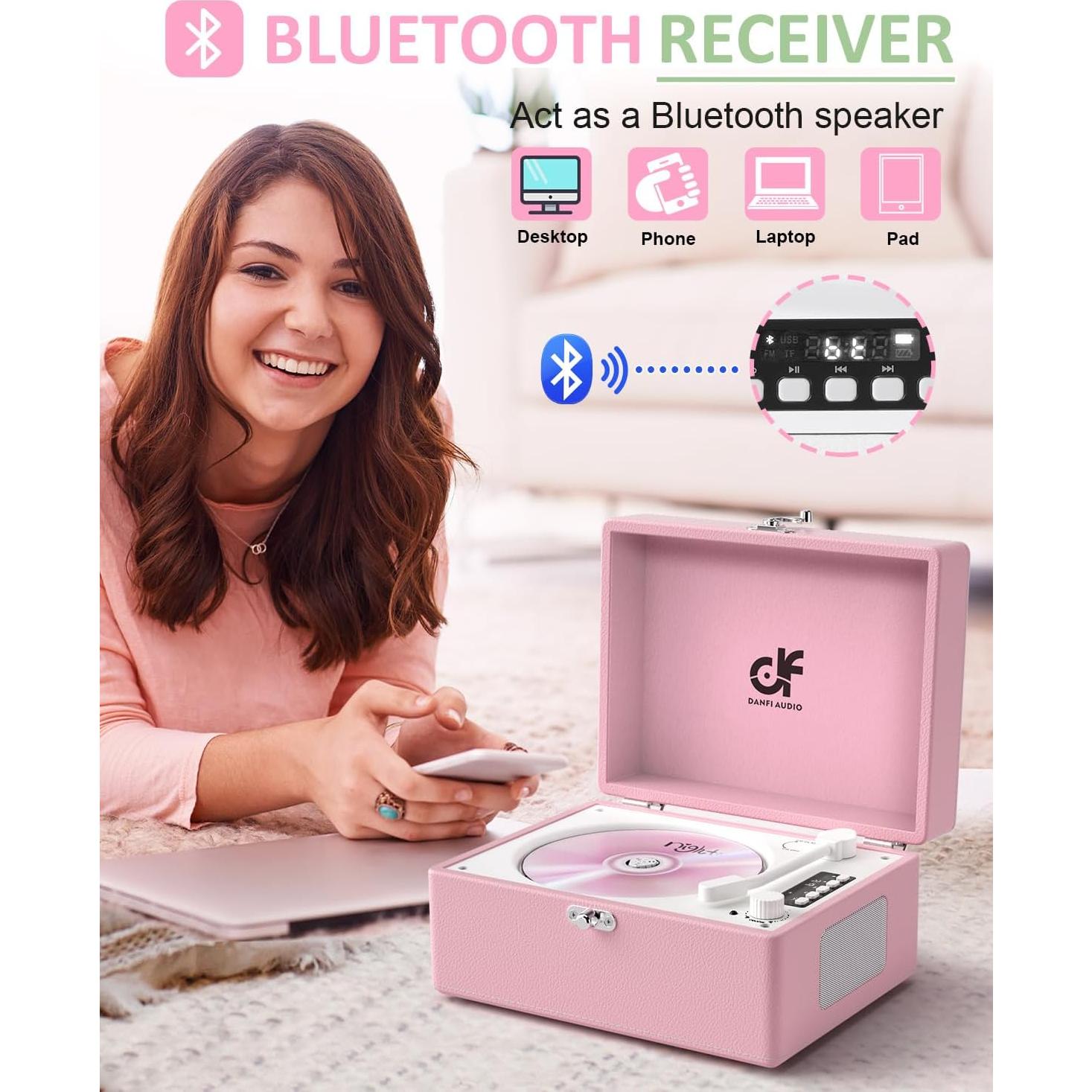 Reproductor de CD Bluetooth DANFI AUDIO DF-003 Rosa