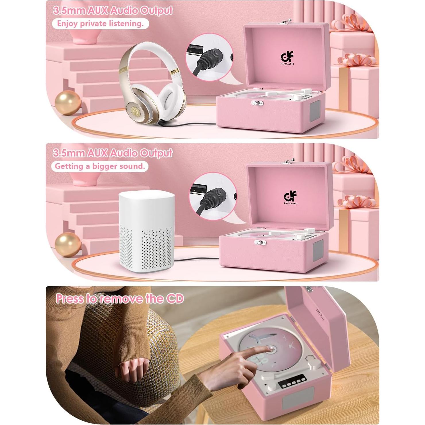 Reproductor de CD Bluetooth DANFI AUDIO DF-003 Rosa