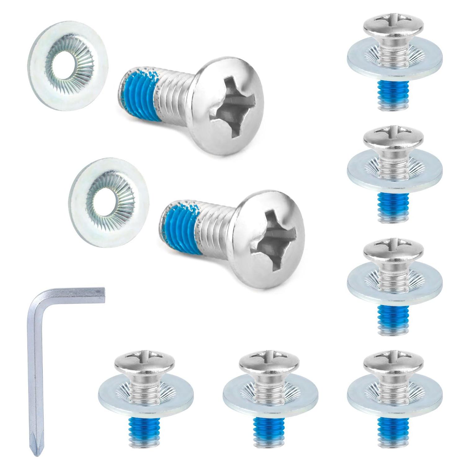 Juego de Tornillos para Snowboard BOXOB 16 Piezas Acero Inoxidable