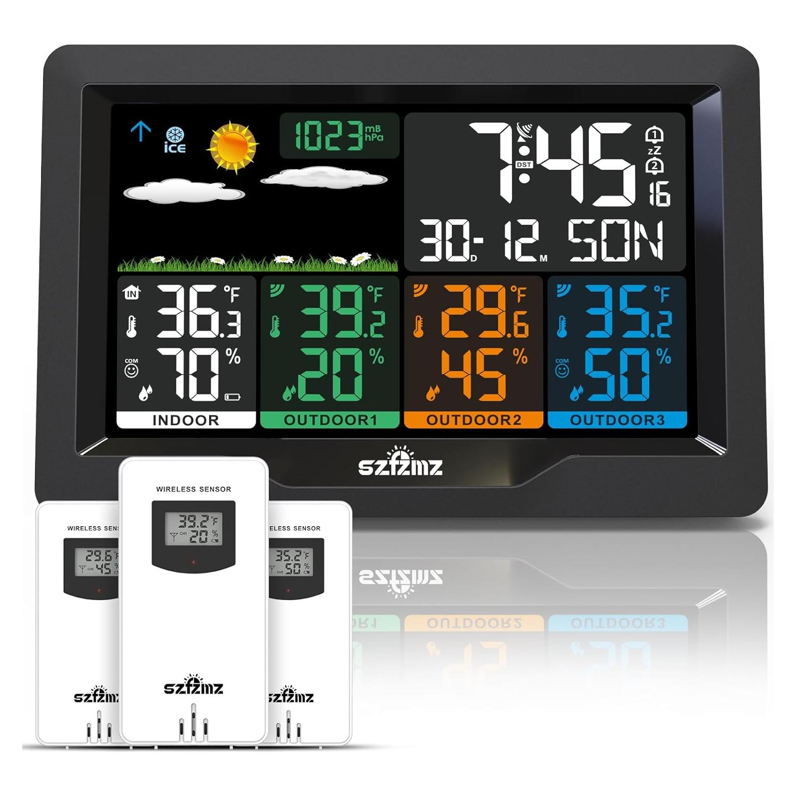 Estación Meteorológica Inalámbrica FORAY con 3 Sensores 19.05 cm