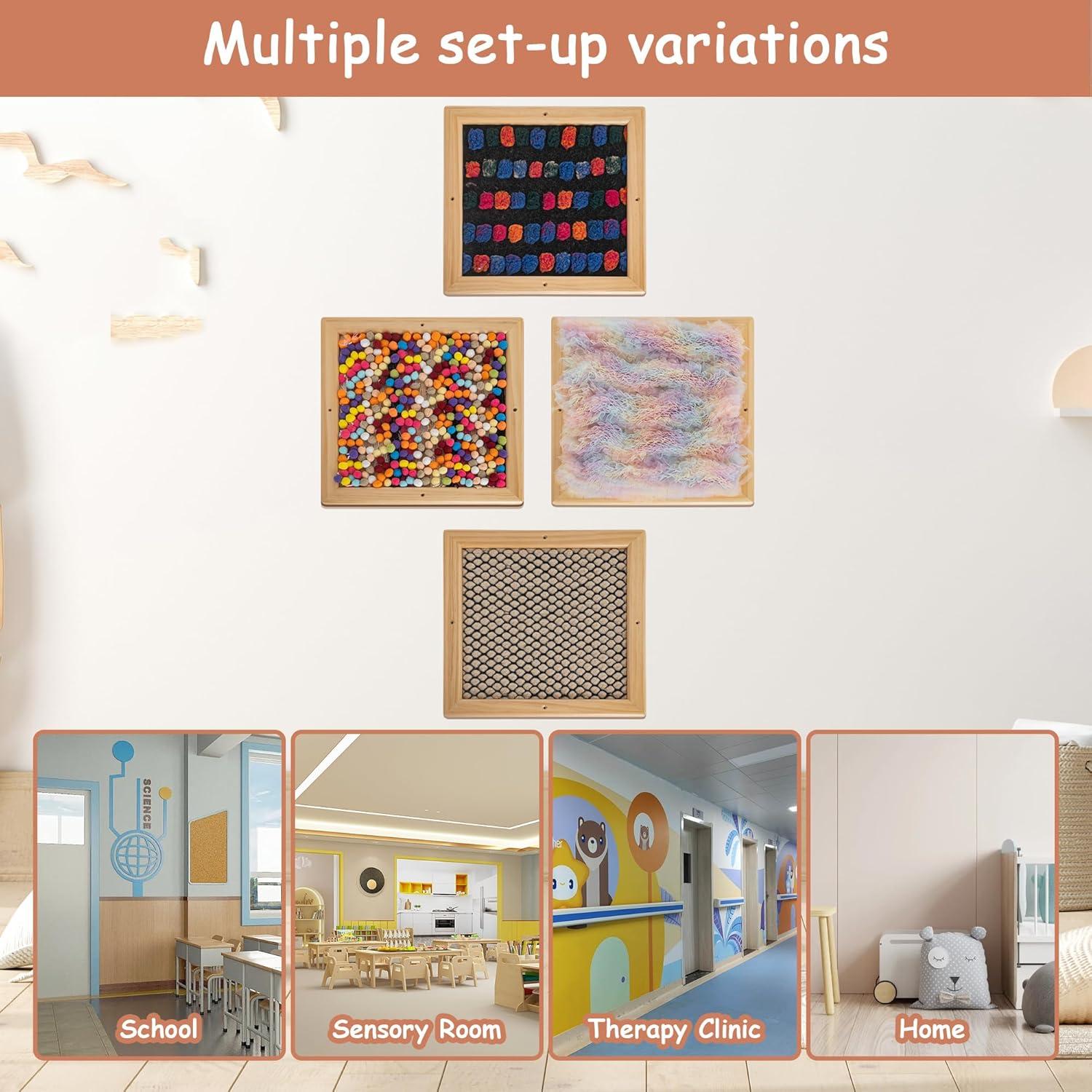 Juego de Paneles Táctiles Sensoriales Tenmind - 4 Piezas