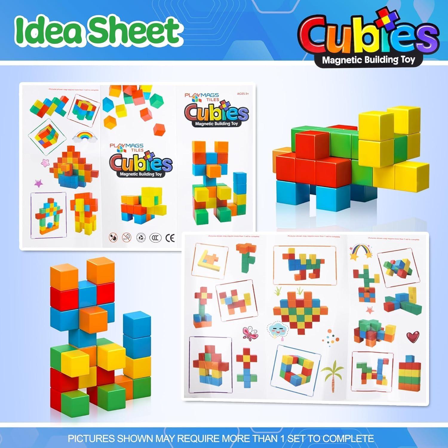 Juguete de Bloques Magnéticos Playmags 64 Piezas Educativo