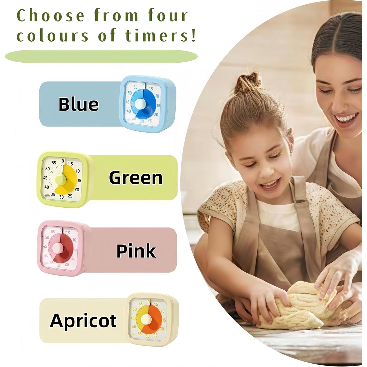 Temporizador Visual SHUTKMVCW 60 Minutos Amarillo Crema