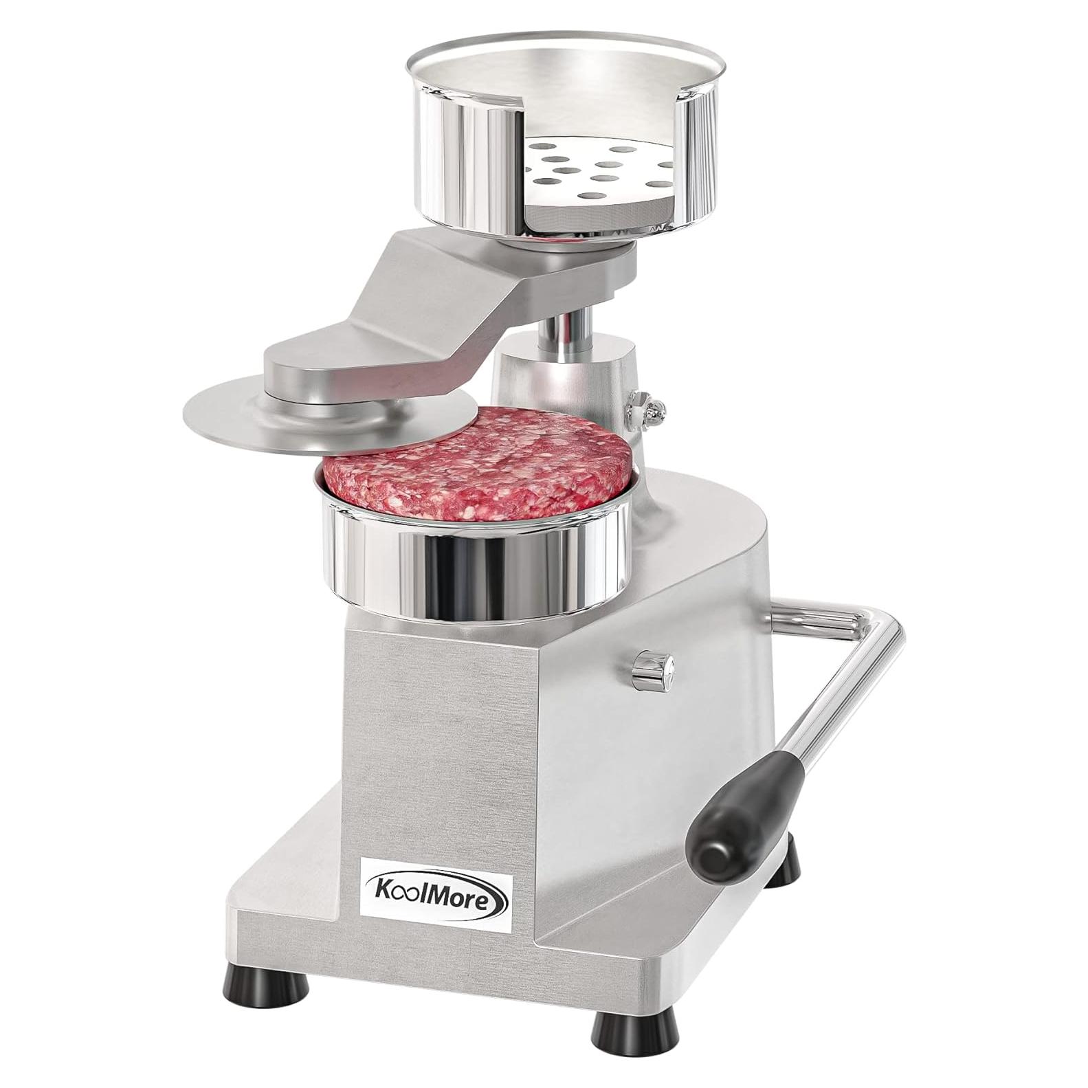 Prensa de Hamburguesas KoolMore CHM-4 Acero Inoxidable 10.2 cm