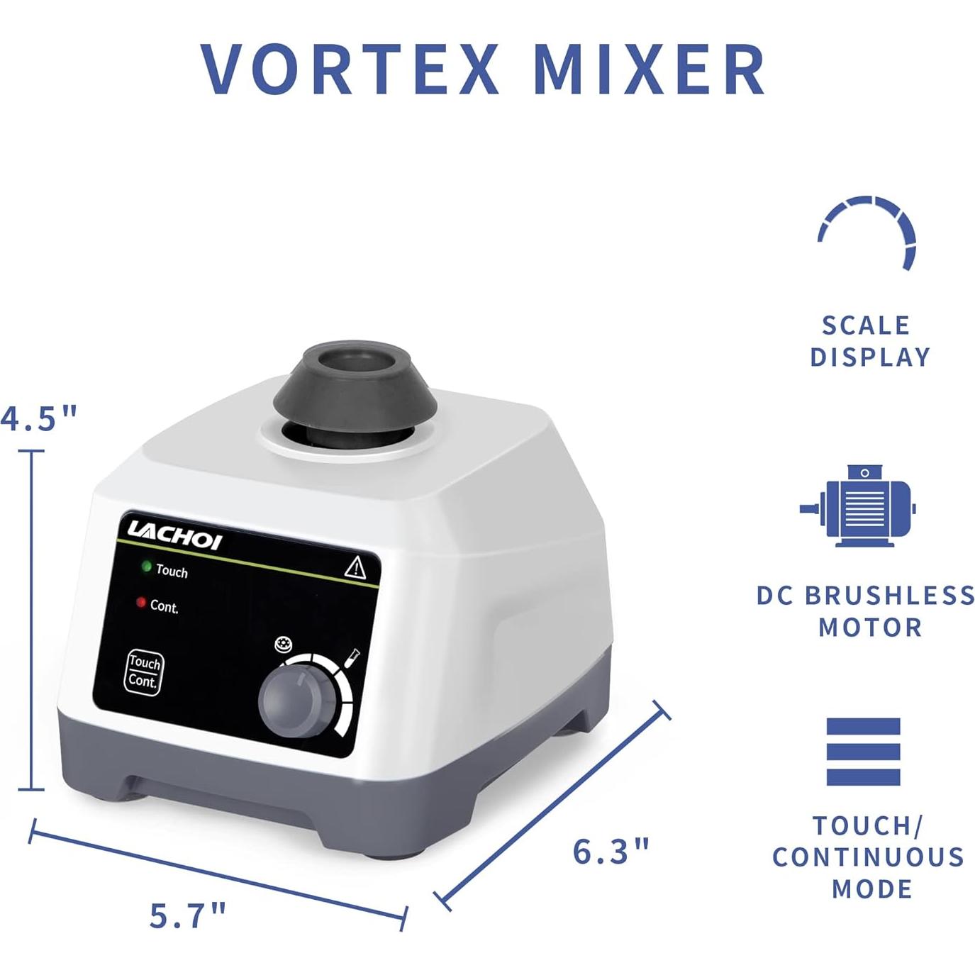 Mezclador Vortex de Laboratorio LACHOI 200-3000rpm 4.5mm