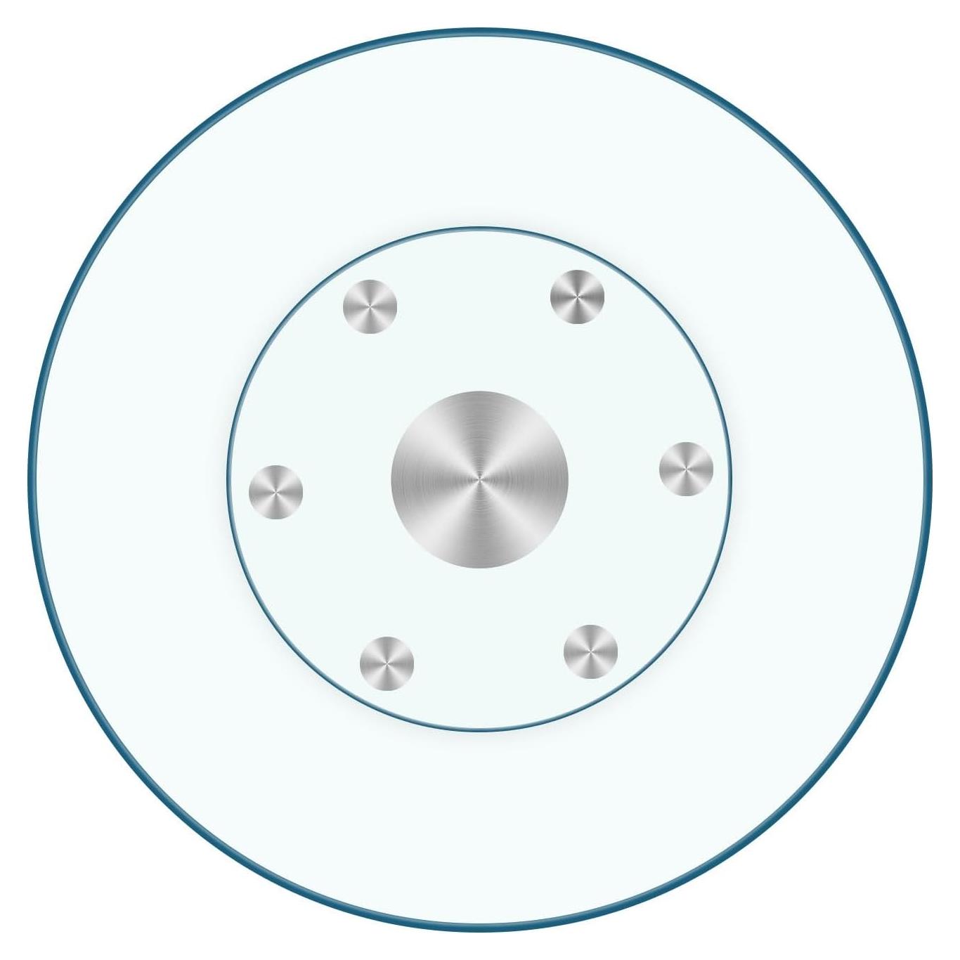 Plato Giratorio de Vidrio Templado SZG 101.6 cm 1/3" Extra Grueso