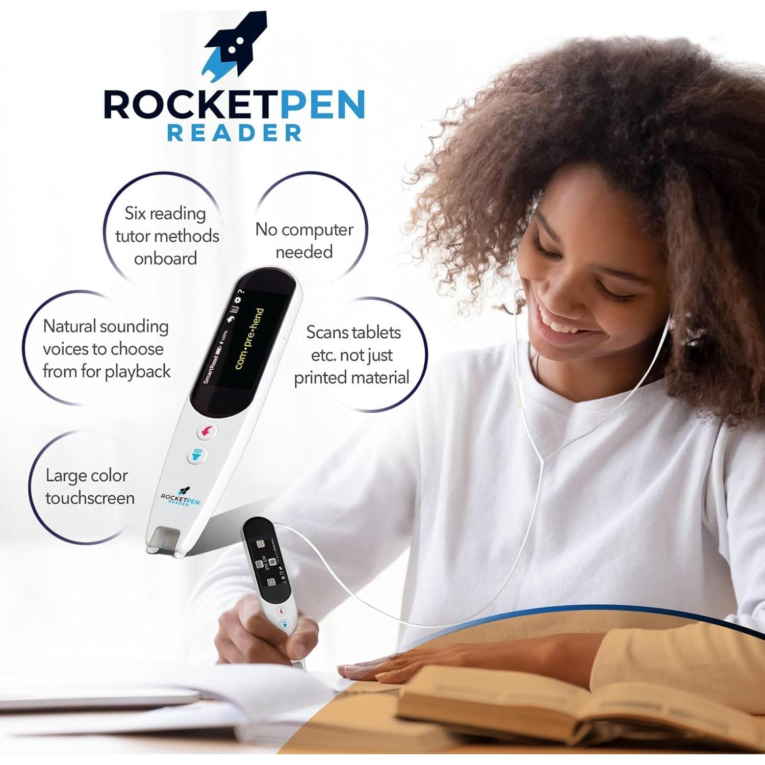 Lápiz Tutor de Lectura Rocket - Escáner OCR para Dislexia