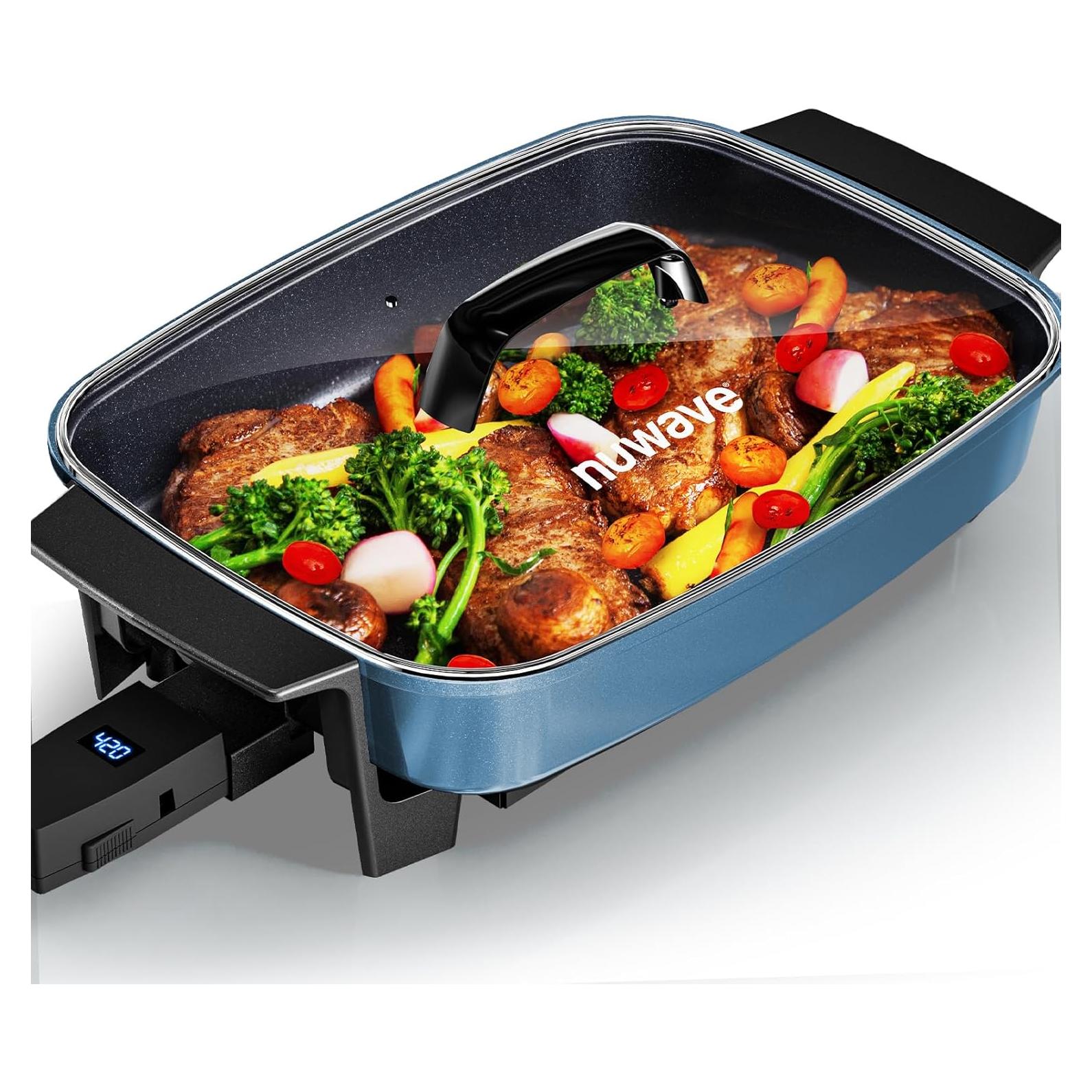 Sartén Eléctrica Digital Nuwave Medley XL 7qt Azul Acogedor