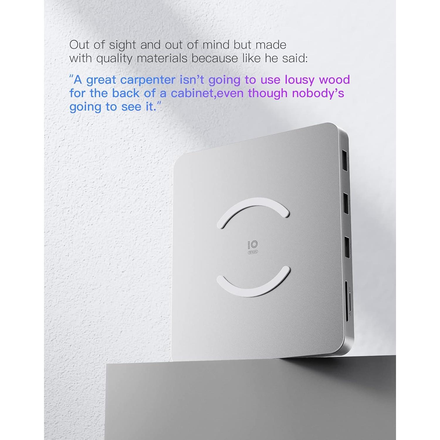 Inateck Hub USB C para iMac 24" 2021/2023 8-en-1 Plata