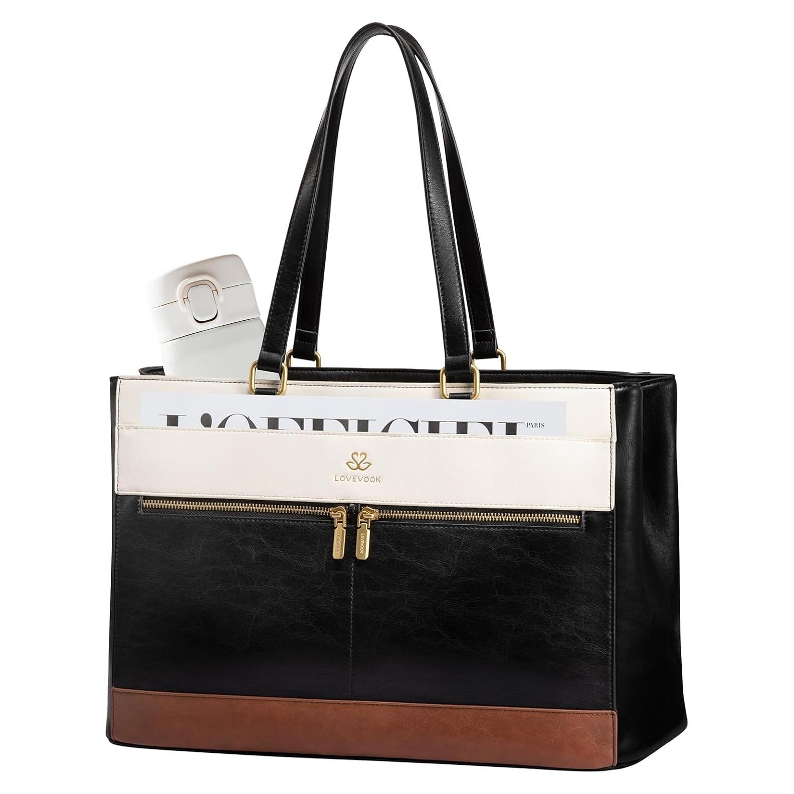 Bolsa para portátil Lovevook 15.6" mujer cuero organizadora