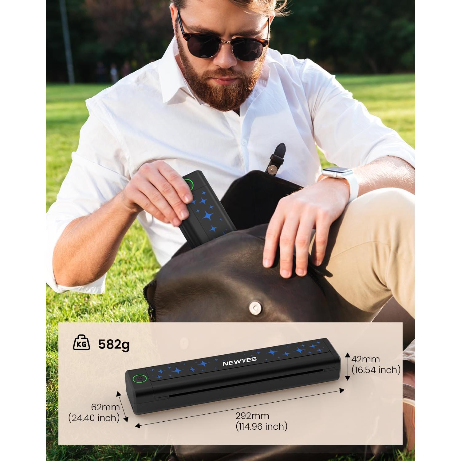 Impresora Térmica Portátil NEWYES LD0803 Bluetooth A4 Carta