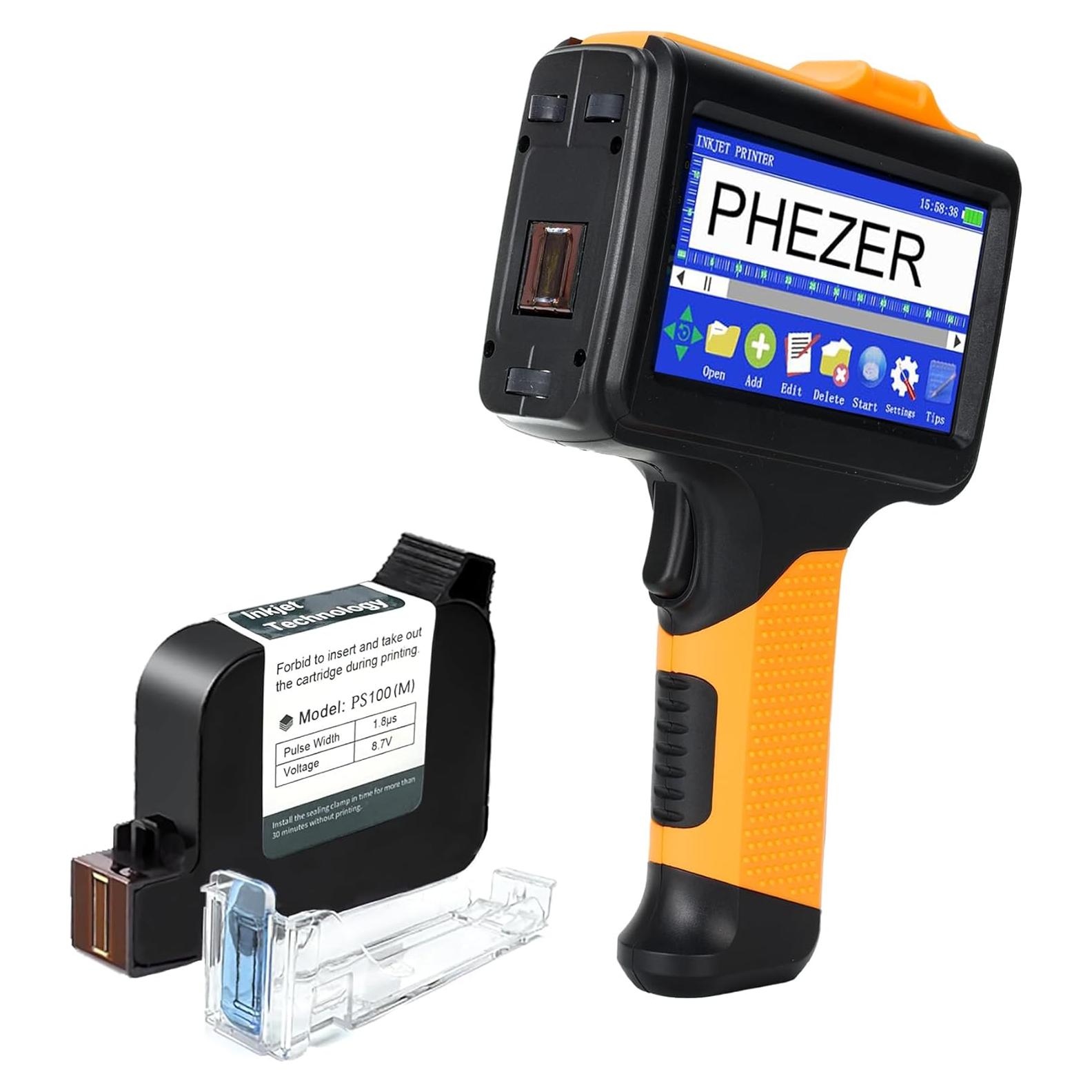 Impresora de Inyección de Tinta Portátil Phezer P19 - 2-12.7mm