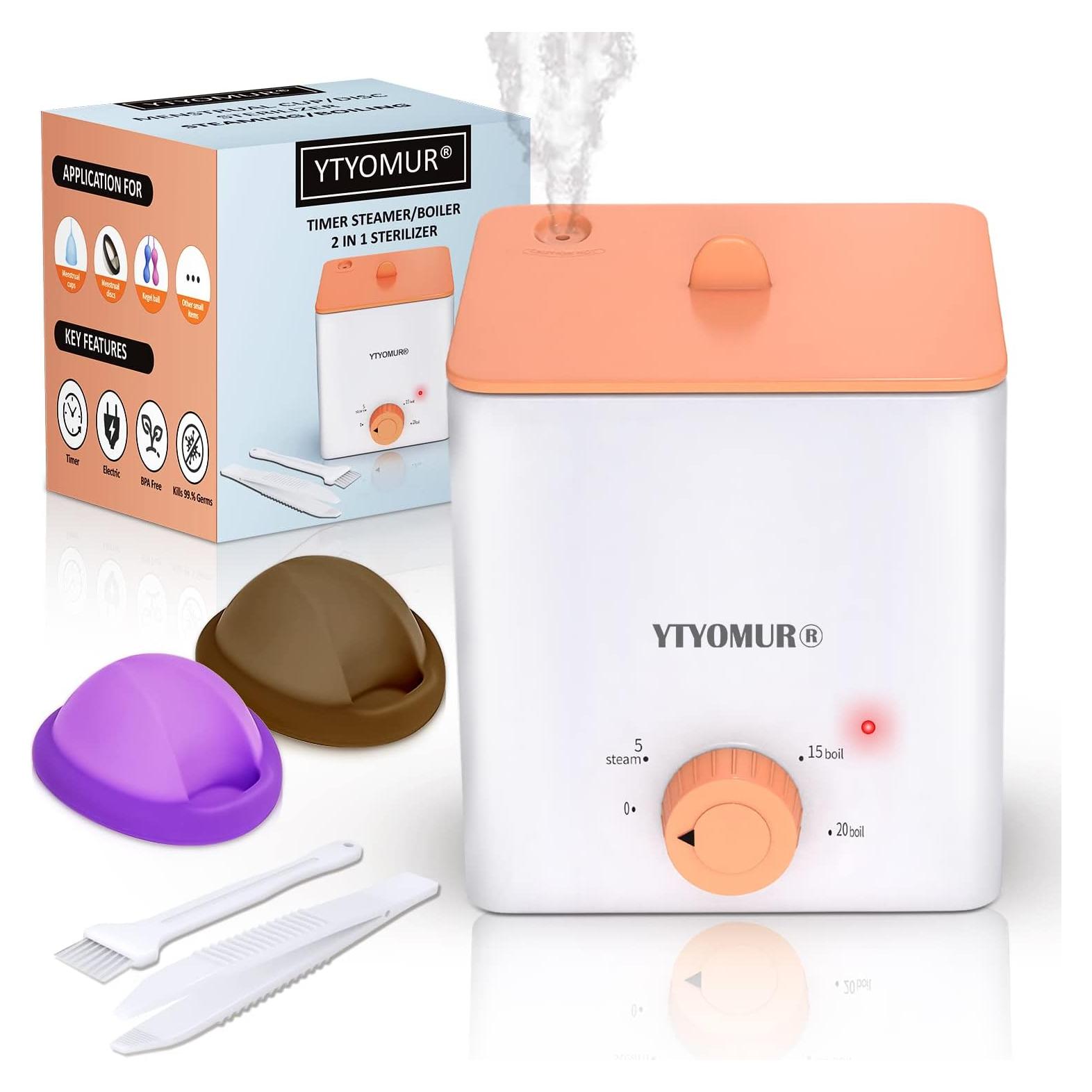 Esterilizador de Copa Menstrual YTYOMUR con 2 Discos Reutilizables