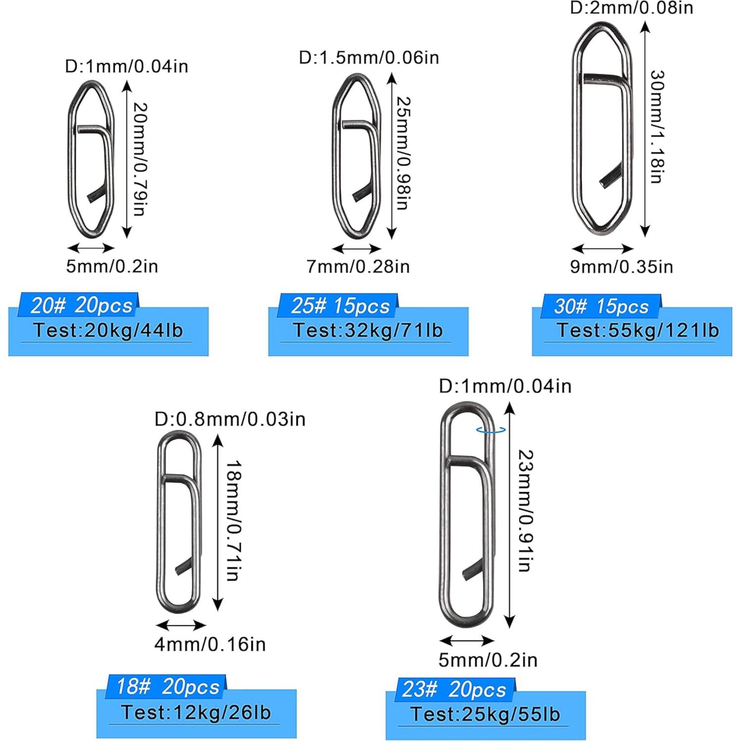 Kit de Clips Rápidos AGOOL para Cebos de Pesca 90pcs