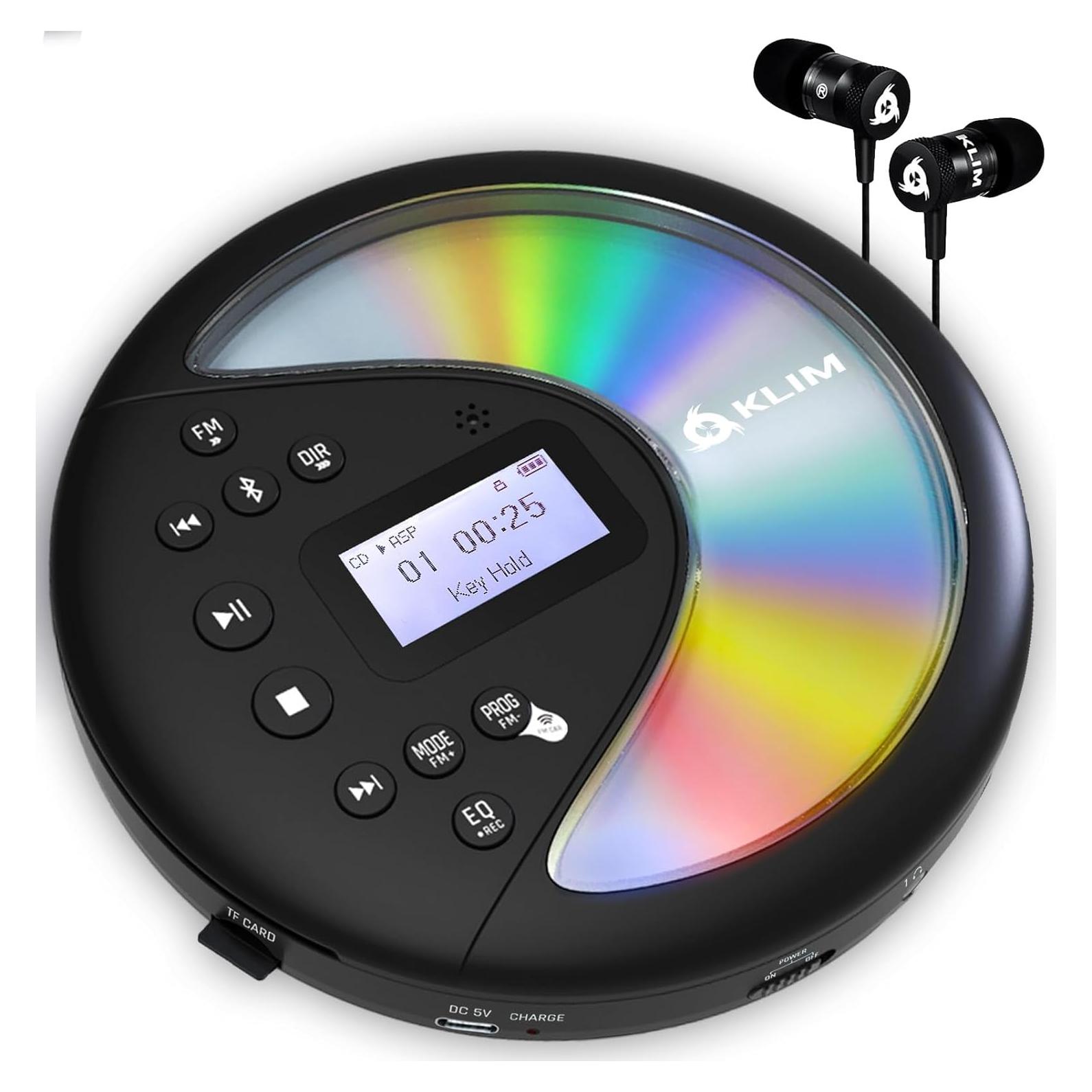 Reproductor de CD portátil KLIM Discover - Bluetooth, FM, SD