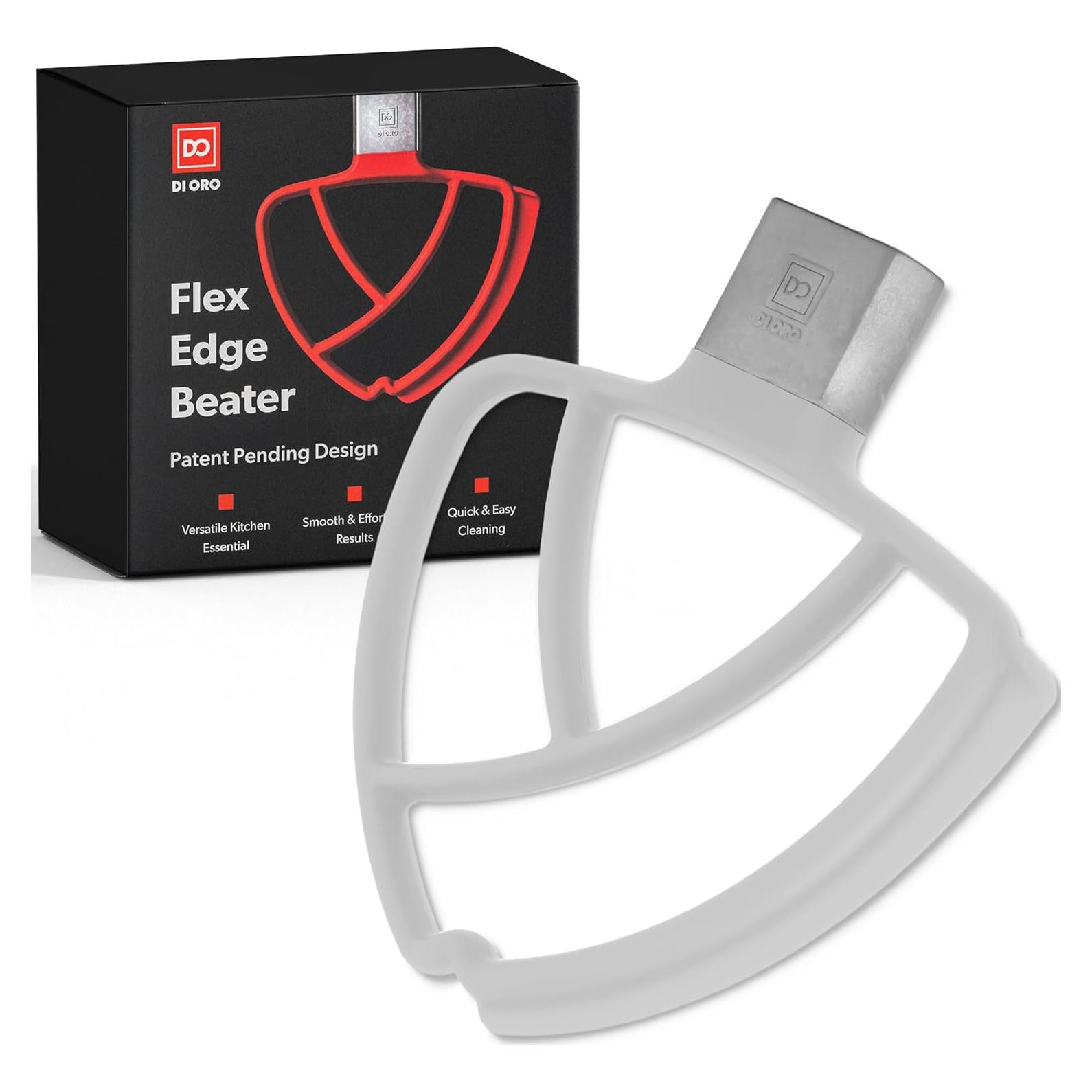 Batidor de Borde Flexible DI ORO para KitchenAid 4.5-5L Blanco