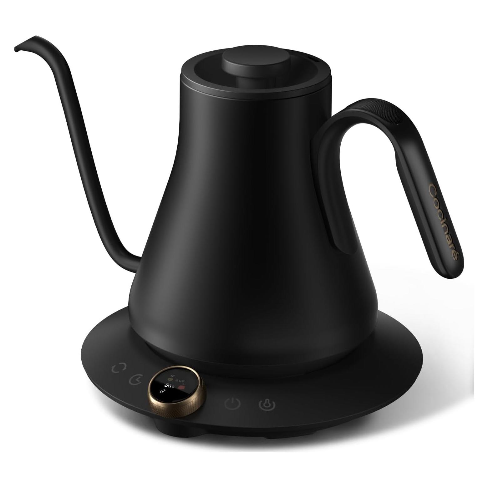 Tetera Eléctrica Cocinare FLOW M9 Cuello de Ganso 0.6kg Negro