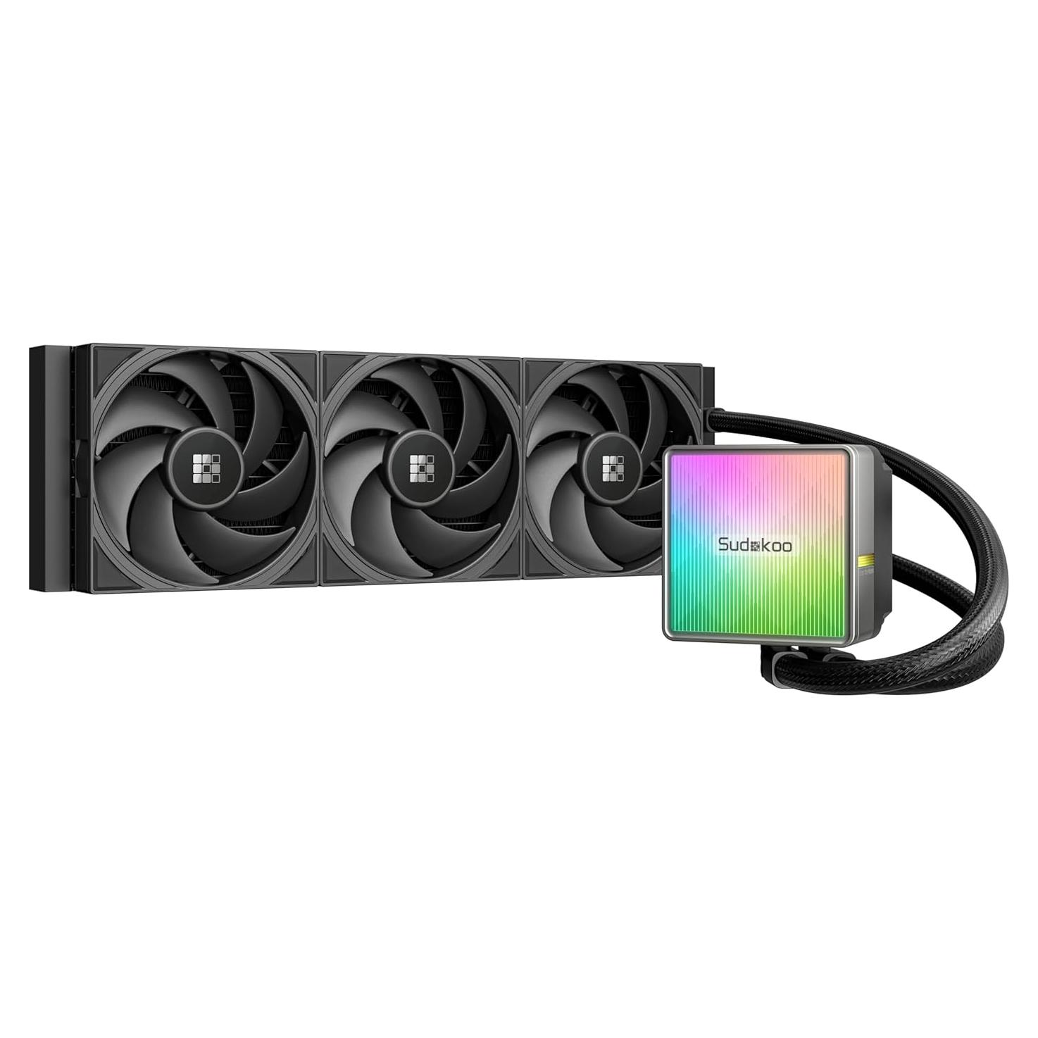 Enfriador de CPU Líquido NEXAURA 360mm ARGB PWM - Negro