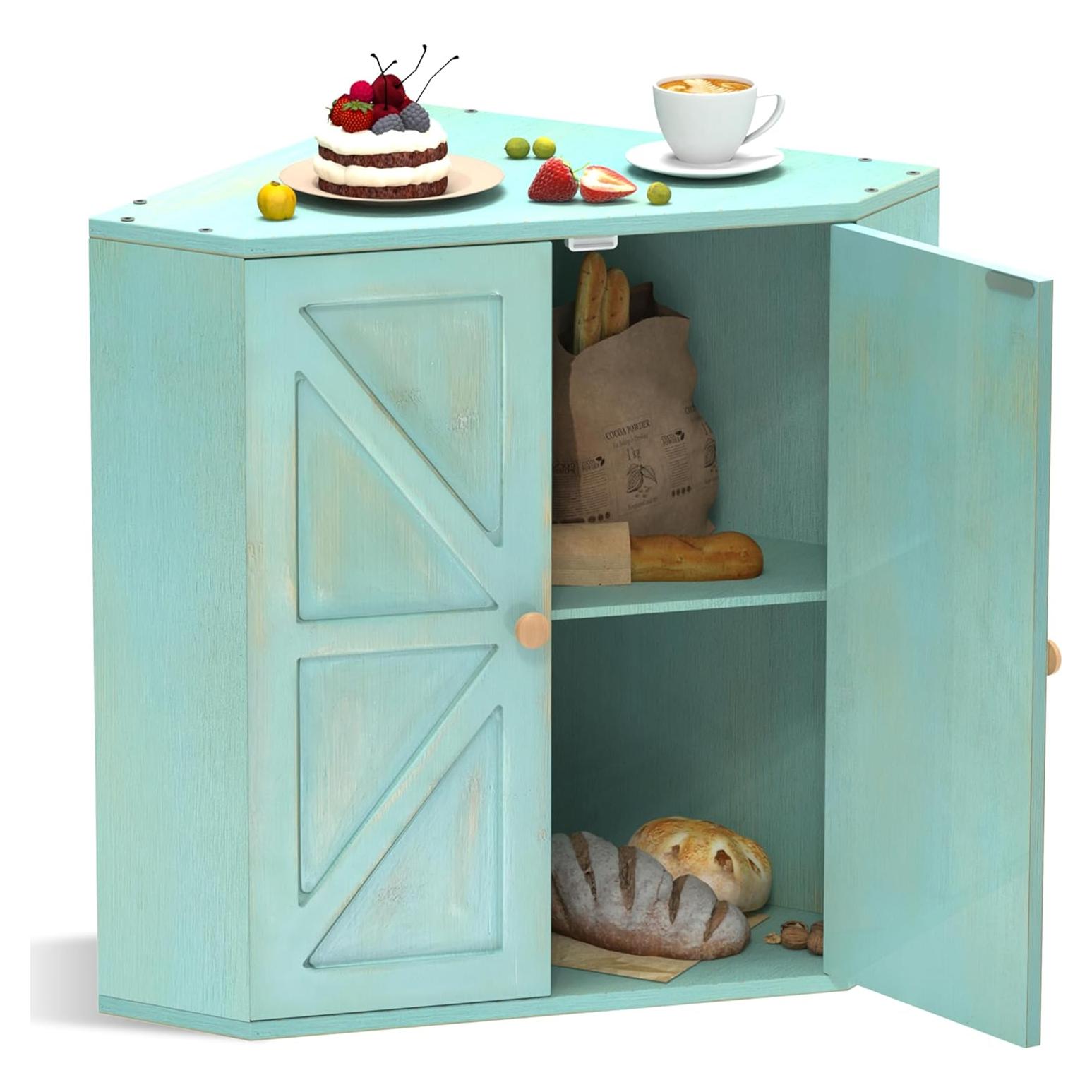 Caja de Pan Esquinera Trironsun 2 Capas 42.9x28.4x41.9cm Azul